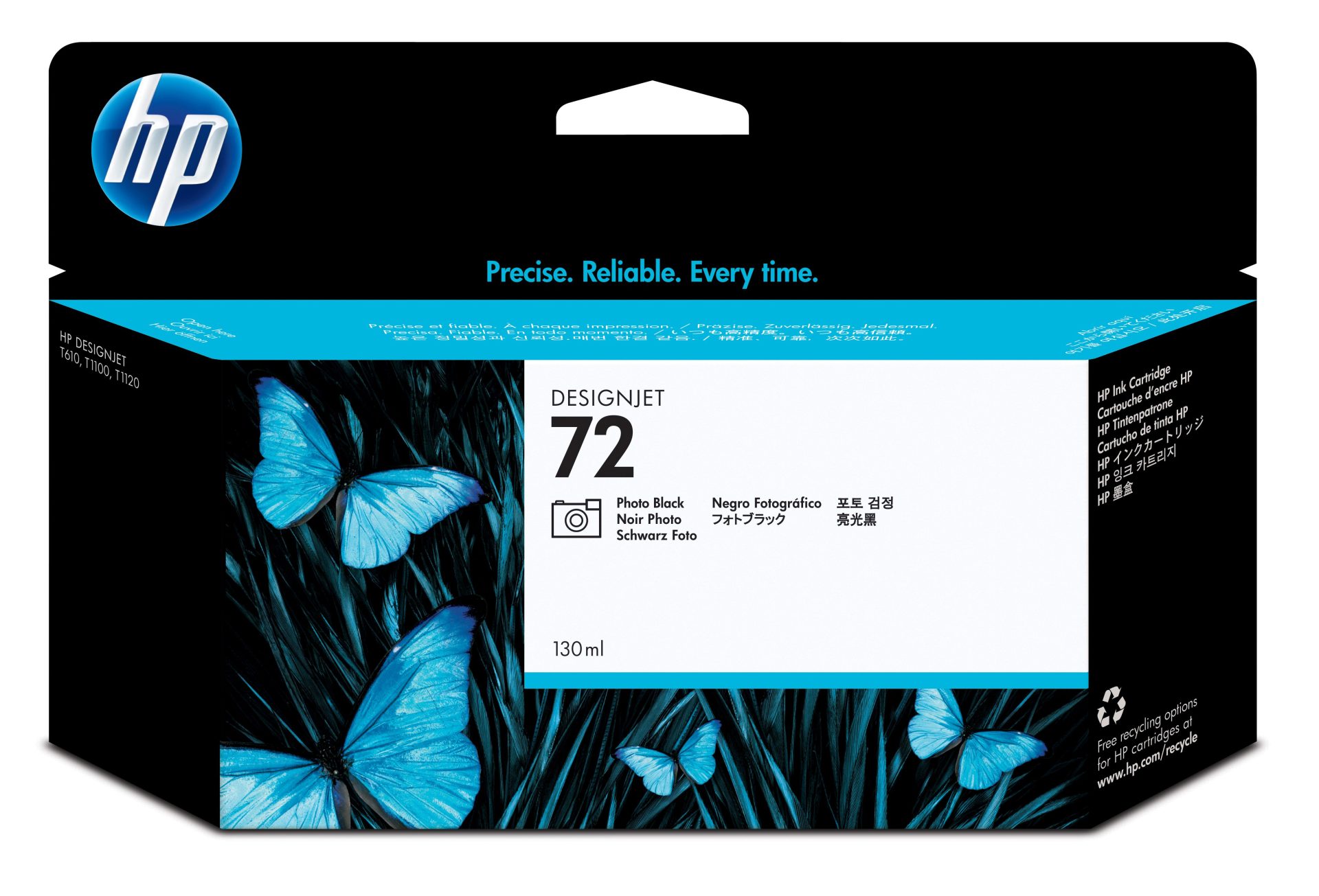 Tinta HP 72 – C9370A, Negro Fotográfico 130ml