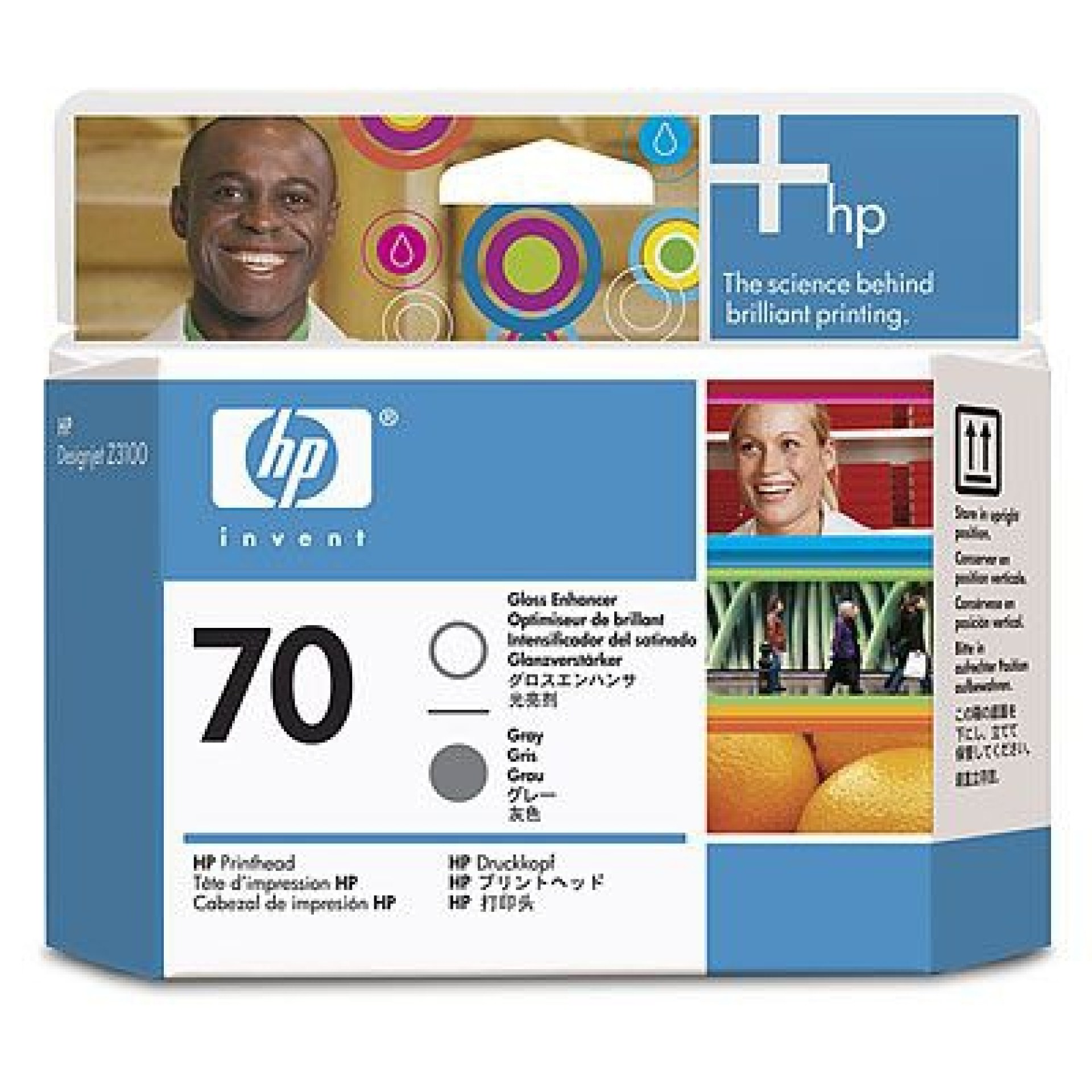Cabezal HP 70 – C9410A, Gris y Resaltador Brillo