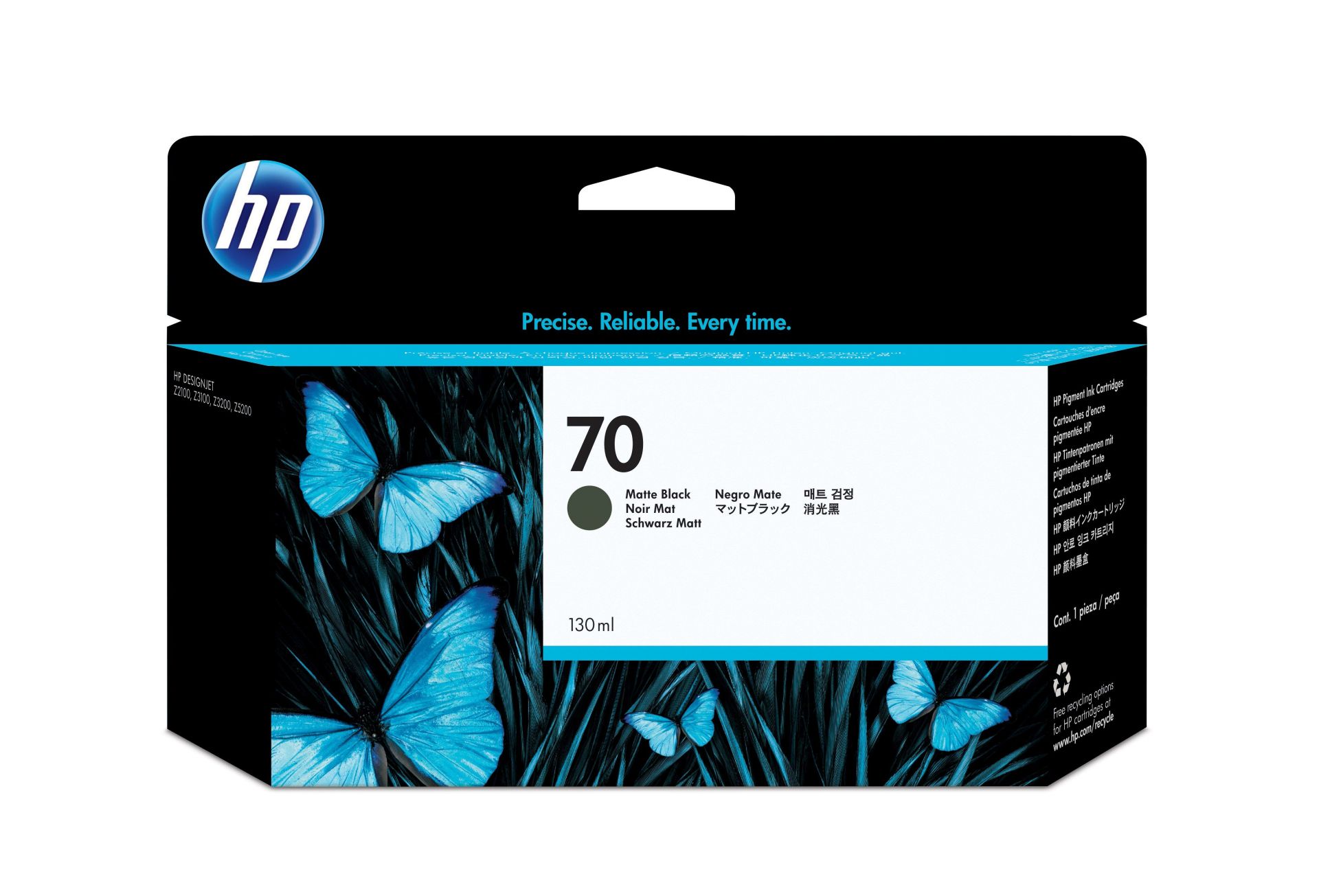 Tinta HP 70 – C9448A, Negro Mate 130ml