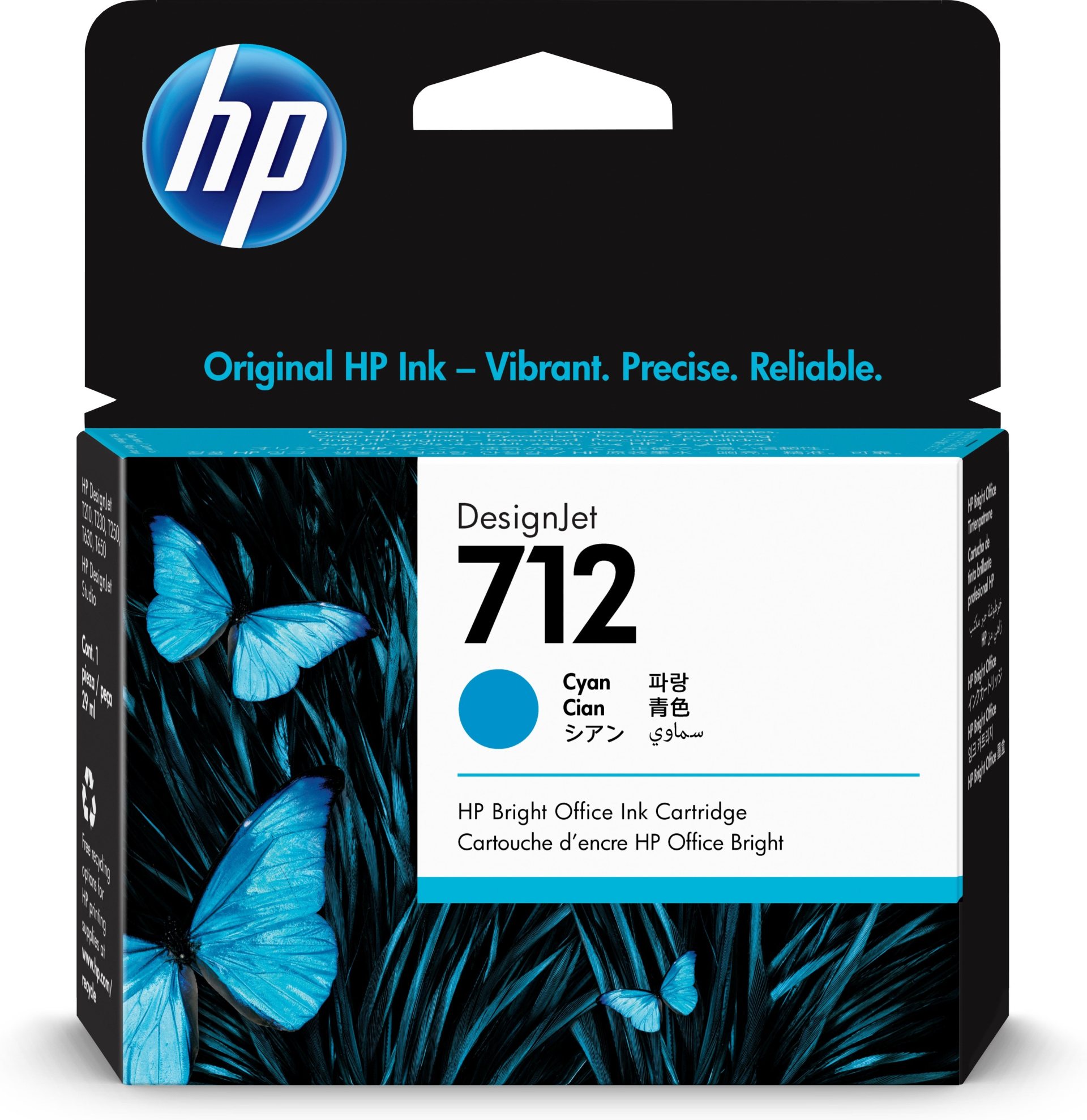 Tinta HP 712 – 3ED67A, Cian 29ml