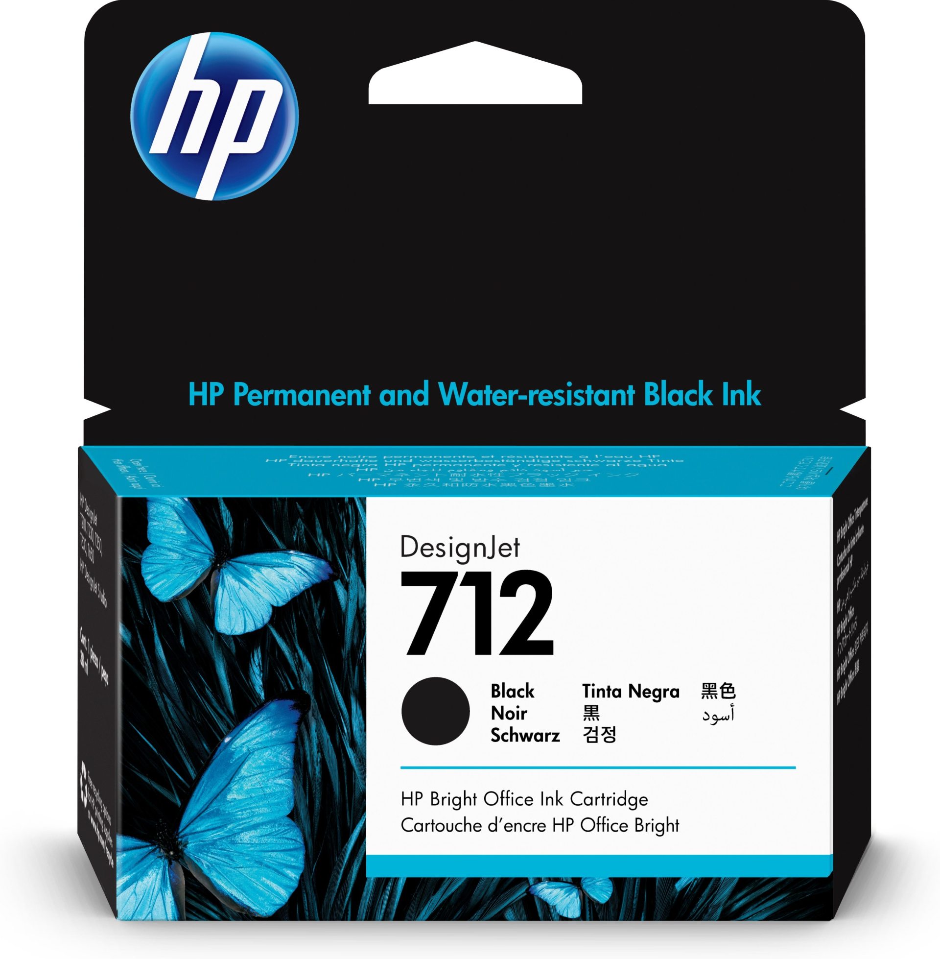 Tinta HP 712 – 3ED70A, Negro 38ml