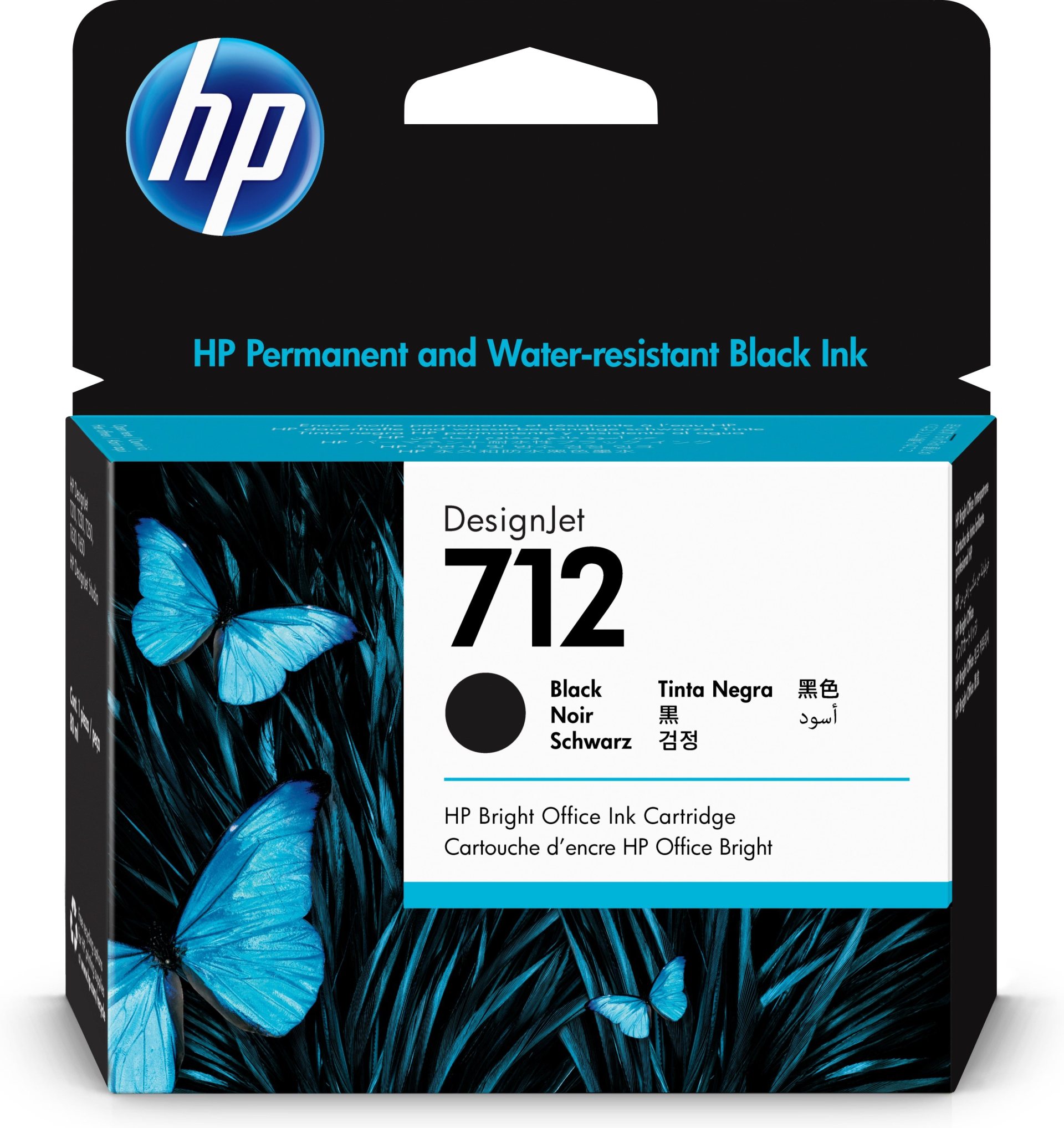 Tinta HP 712 – 3ED71A, Negro 80ml