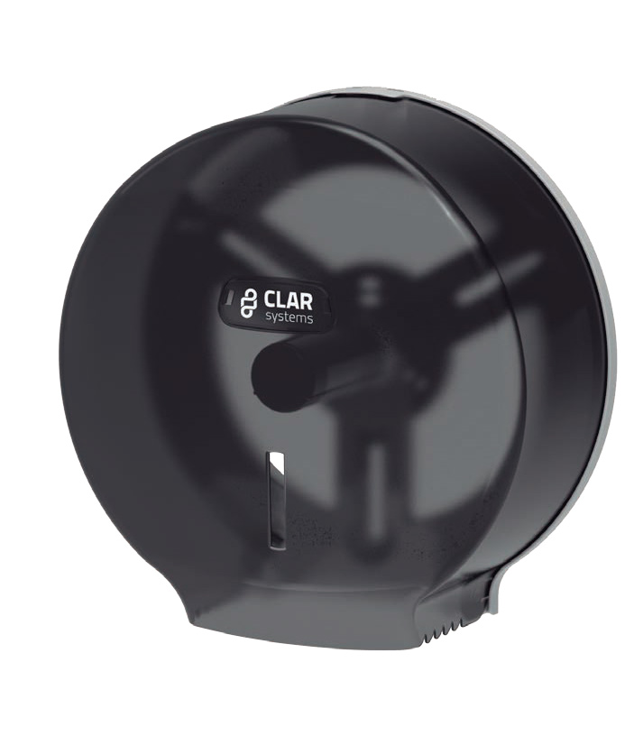 Dispensador de Papel Higiénico Mini Innova Color Humo para Rollo Industrial 250mm máx. –