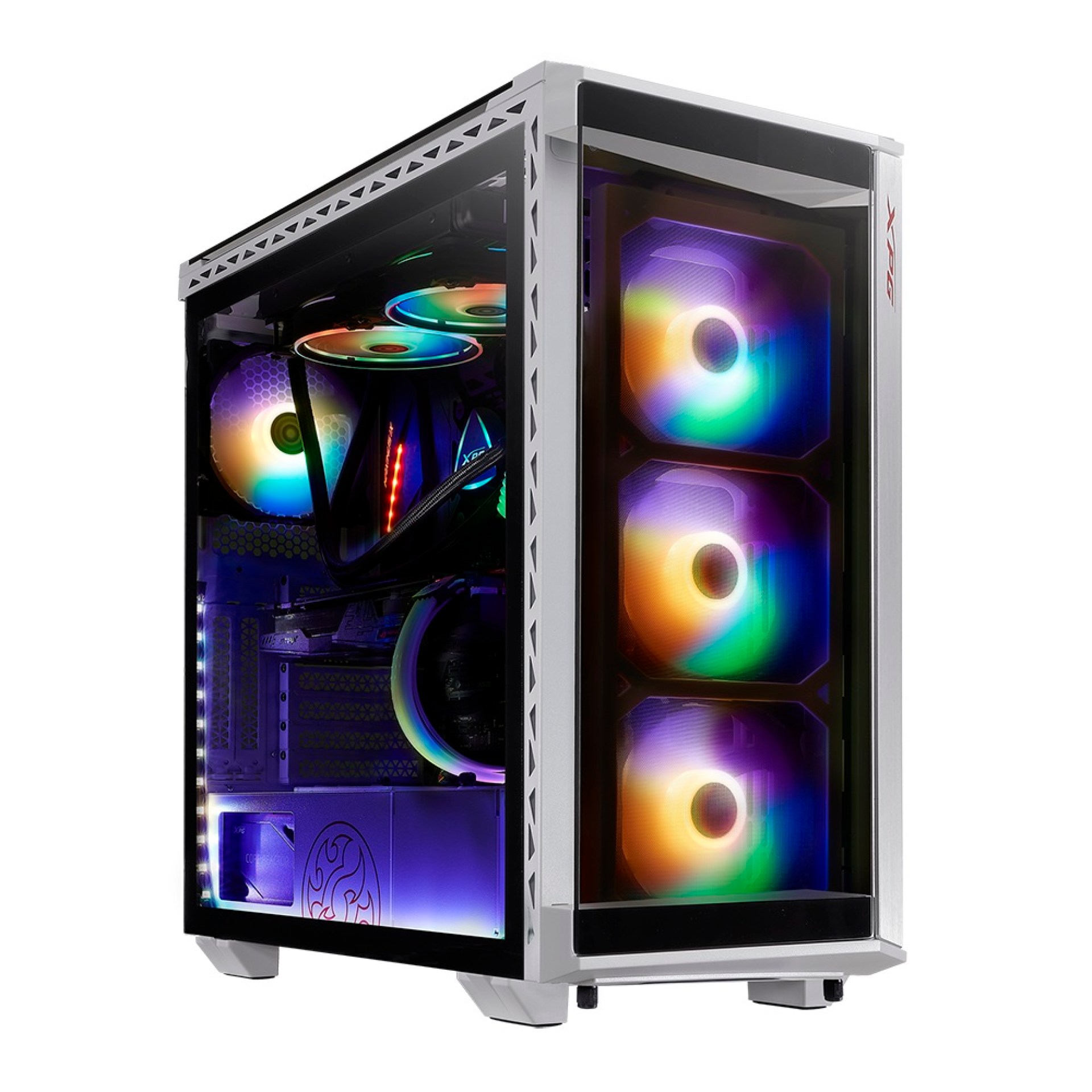 Gabinete XPG Battlecruiser RGB White  RGB Sync  Cristal Templado  E-ATX – Color Blanco –