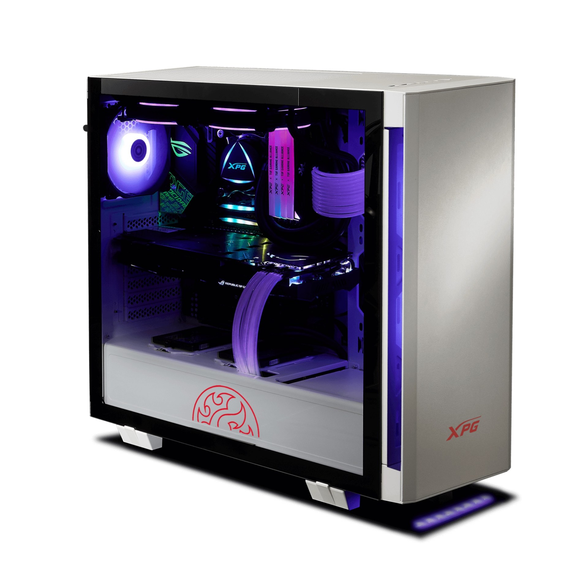 Gabinete XPG Invader Withe Cristal Templado  ATX USB 3.0  Audio HD – Color Blanco