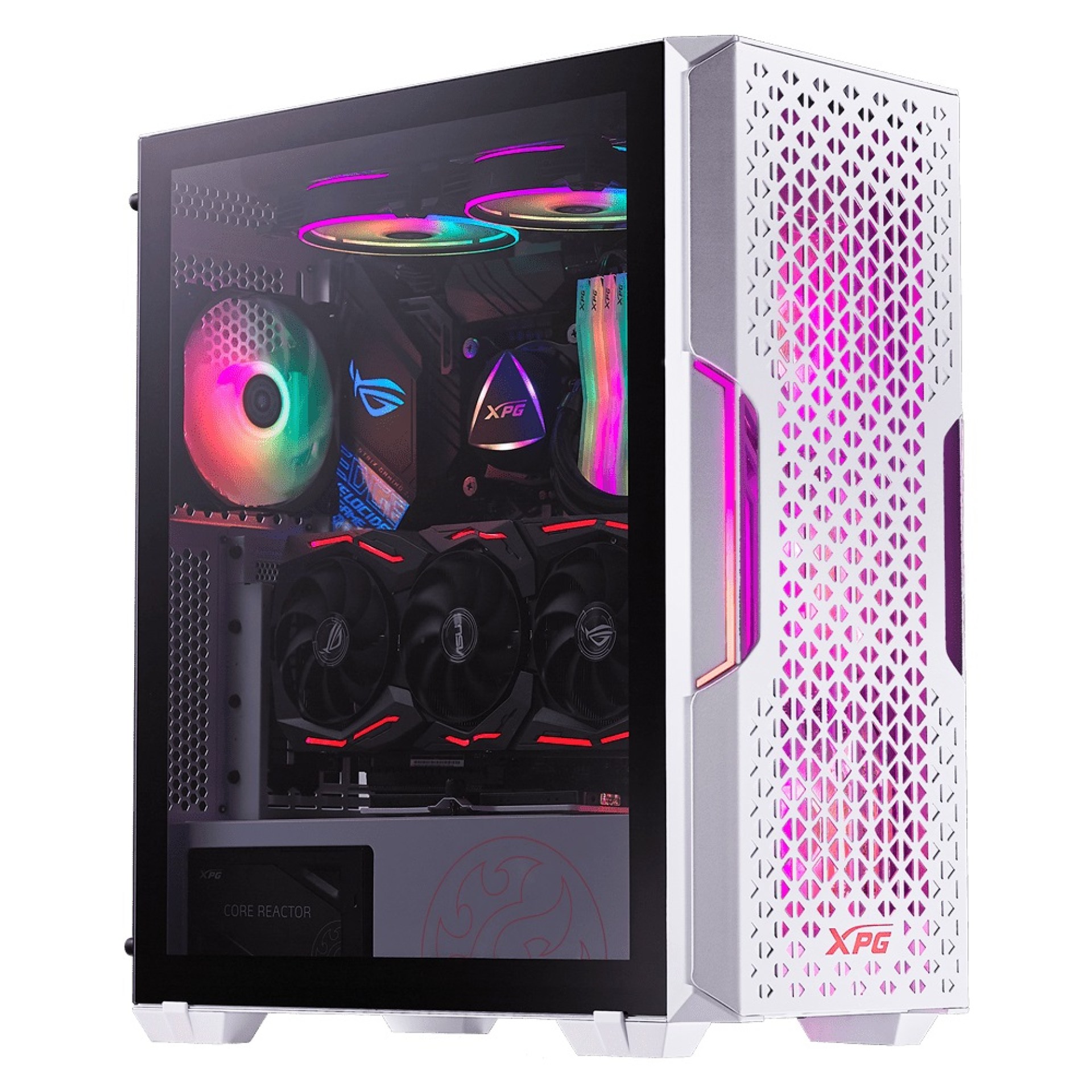Gabinete GAMER XPG ADATA STARKER AIR – Media torre, Gabinete, Color blanco