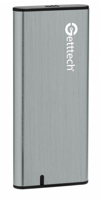 GETTTECH CARCASA PARA DISCO DURO DE 2.5 PULGADAS SATA M.2 HASTA 2 TB – SISTEMA PLUG AN PLAY, MOD. GCE-M231-01