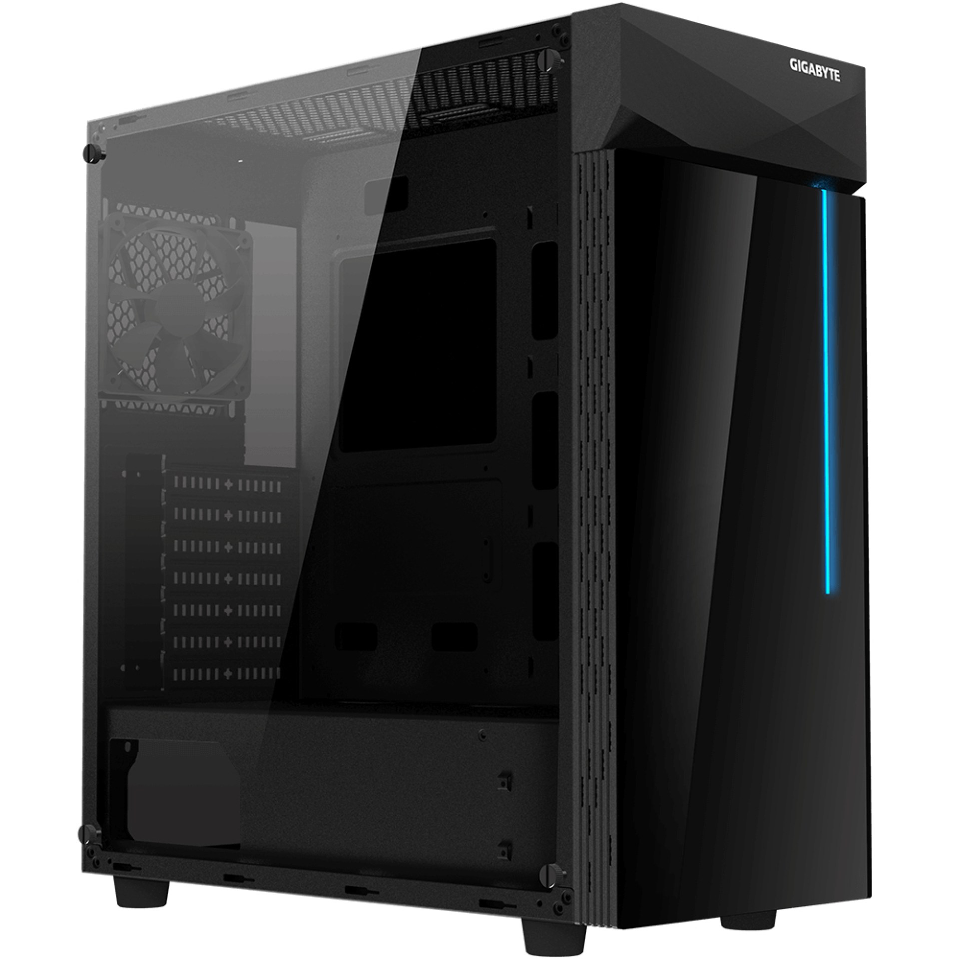 Gabinete GIGABYTE GB-C200G – Midi-Tower, Gabinete, ATX, Micro-ATX, Mini-ITX, Negro