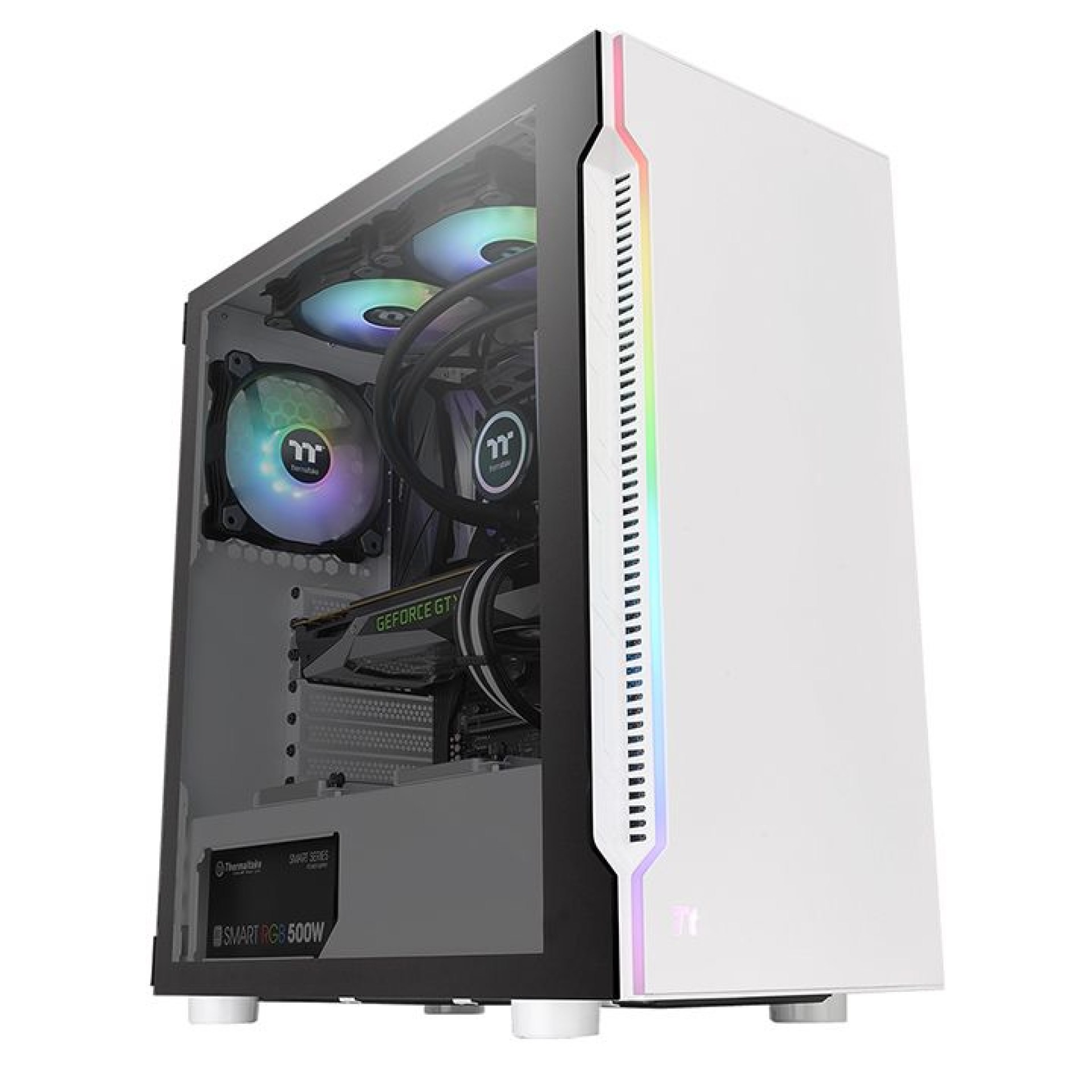 Gabinete  THERMALTAKE H200 TG Snow – Gabinete, ATX, Micro-ATX, Mini-ITX, Color blanco