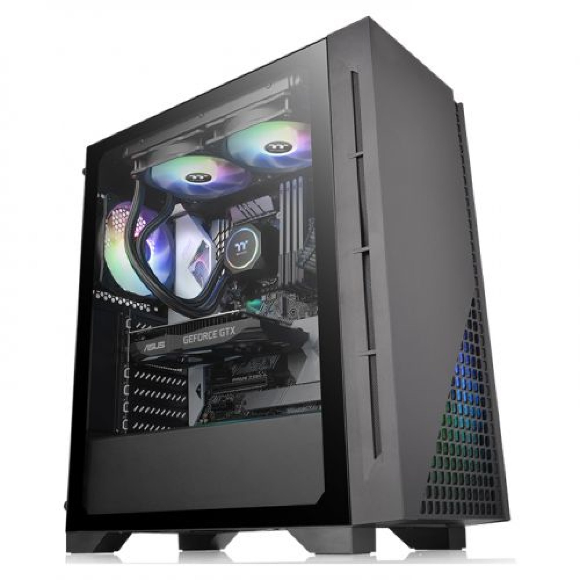 Gabinete  THERMALTAKE H330 TG – Gabinete, Mini ITX hasta ATX, Negro