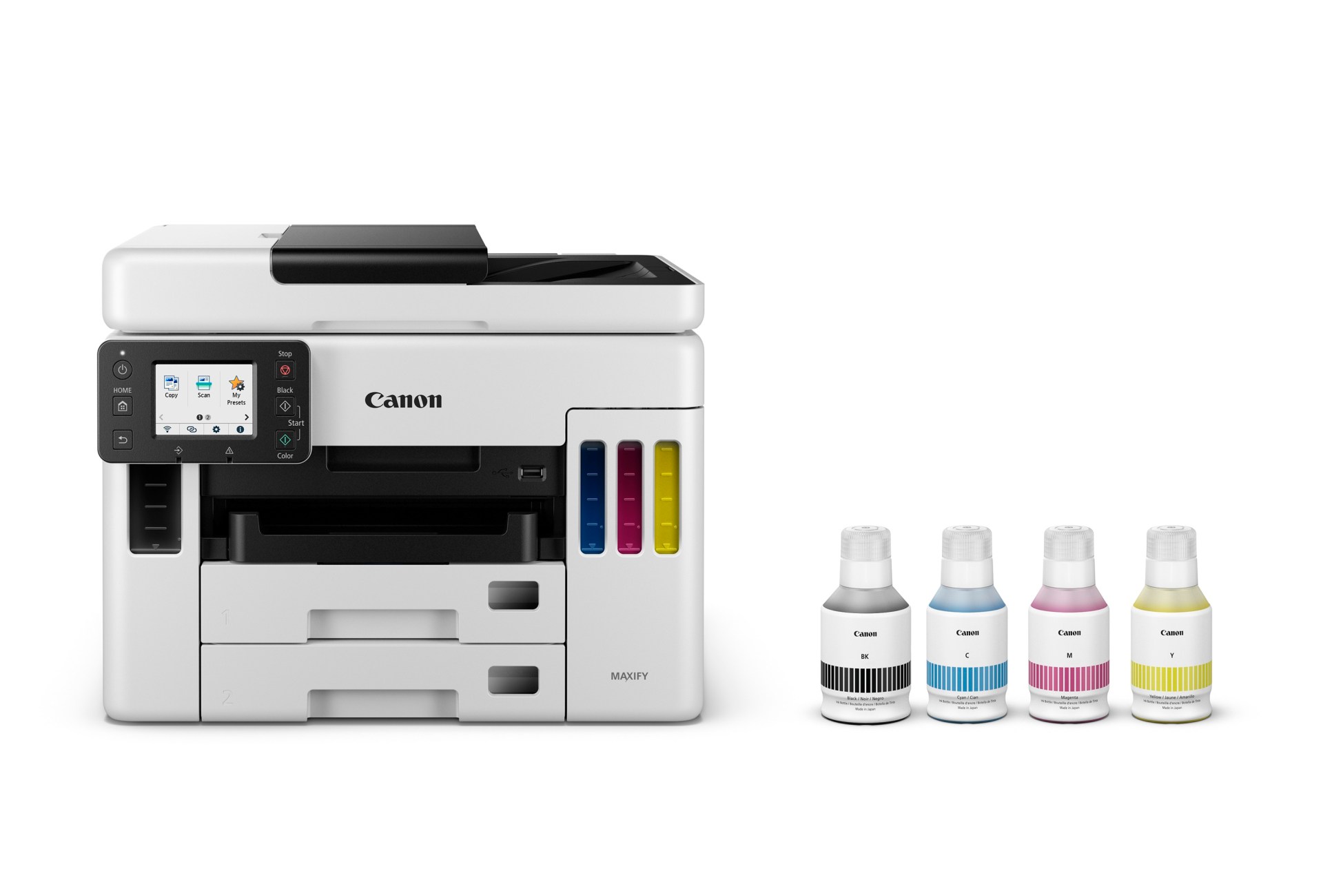 Impresora Multifuncional CANON Maxify GX7010 – Tecnología Tinta Continua. Impresora, Copiadora, Escáner y Fax. Pantalla Táctil en Color de 2.7 Pulgadas