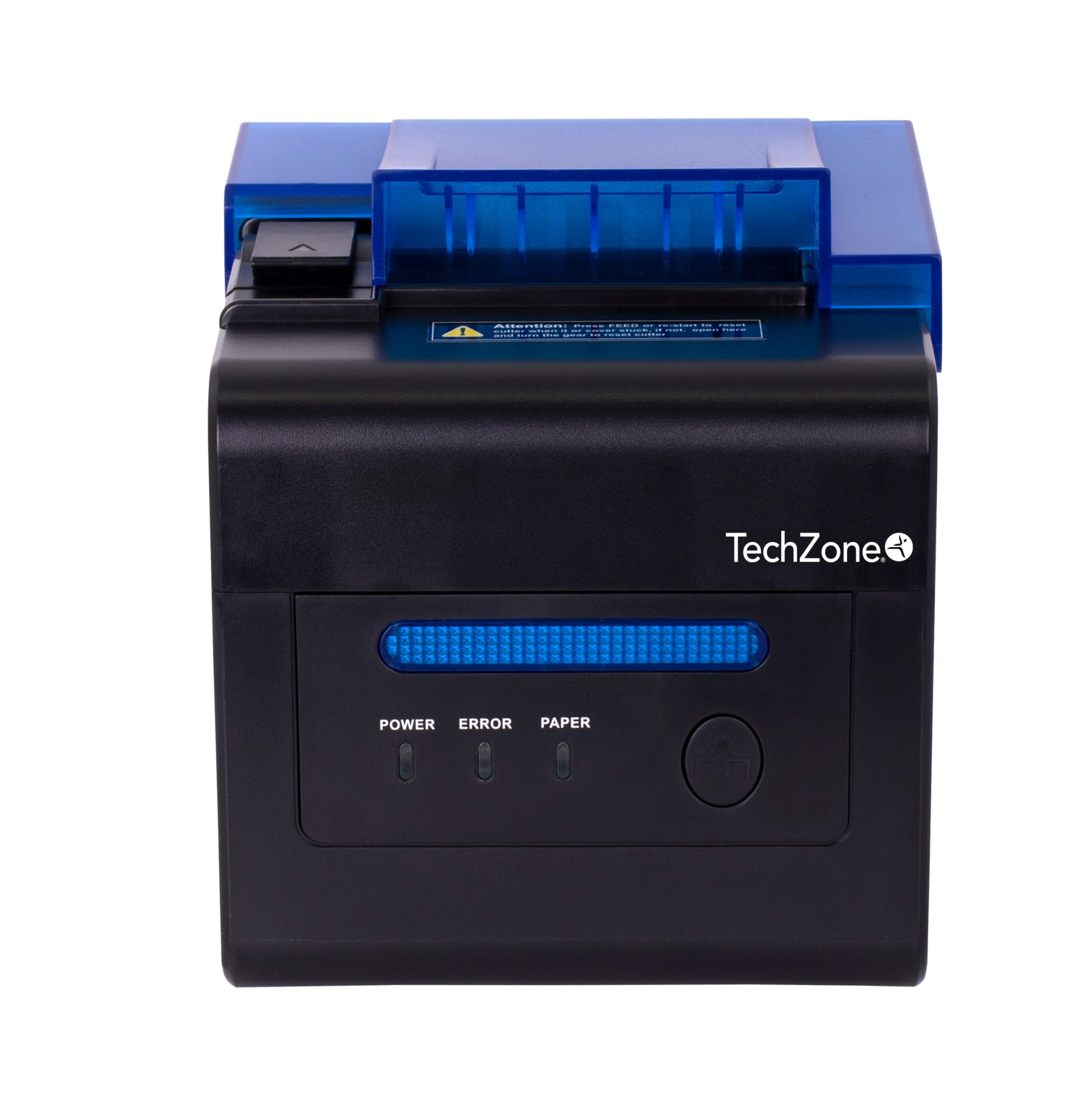 Impresora termica TechZone TZBE302E de 80mm – vel de 300mm/s, 203 DPI´s, USB-SERIAL-RJ45-RJ11, cortador automatico, 1 año de garantía