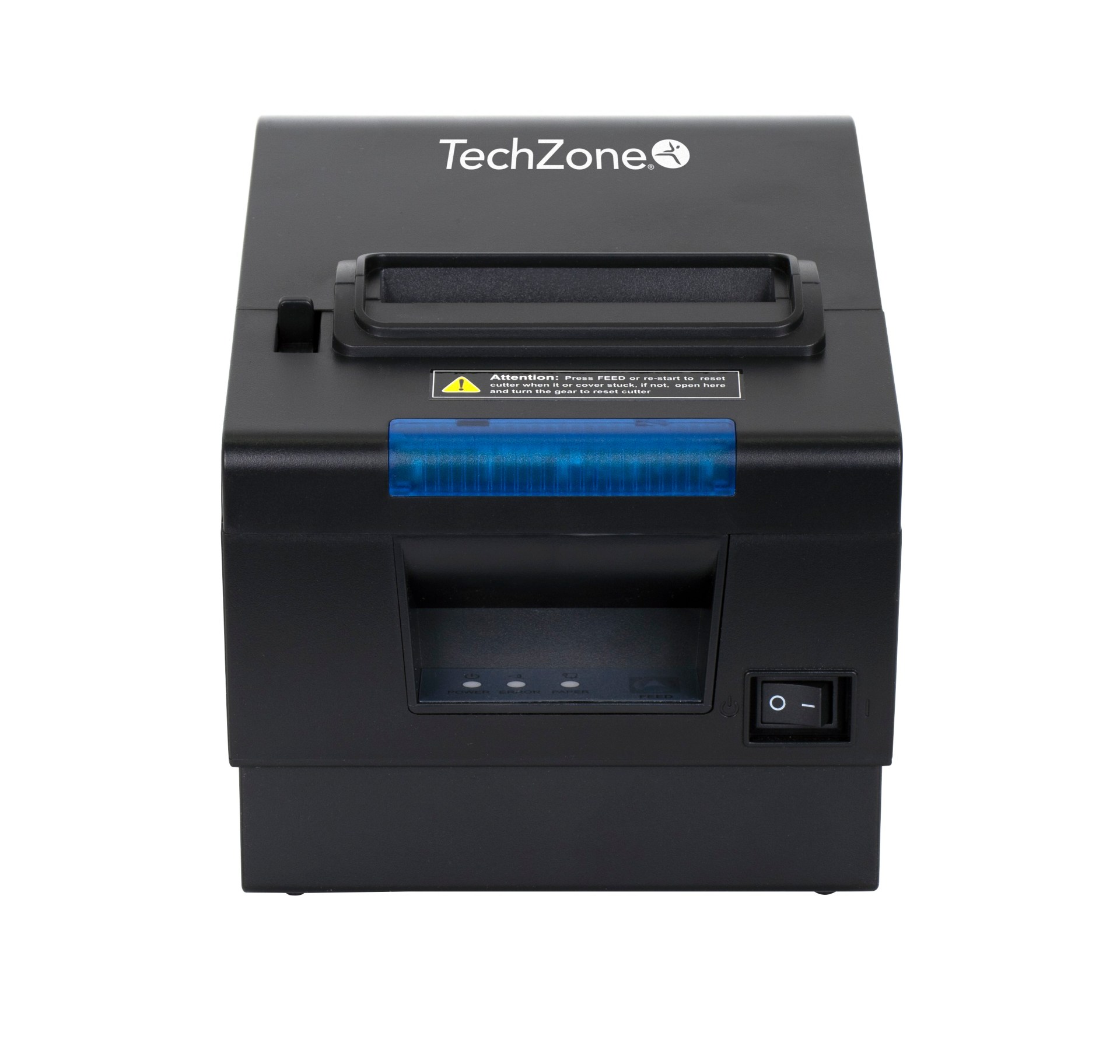 Impresora termica TechZone TZBE202 de 80mm – vel de 300mm/s, 203 DPI´s, USB-SERIAL-RJ45-RJ11, cortador automatico, 1 año de garantía