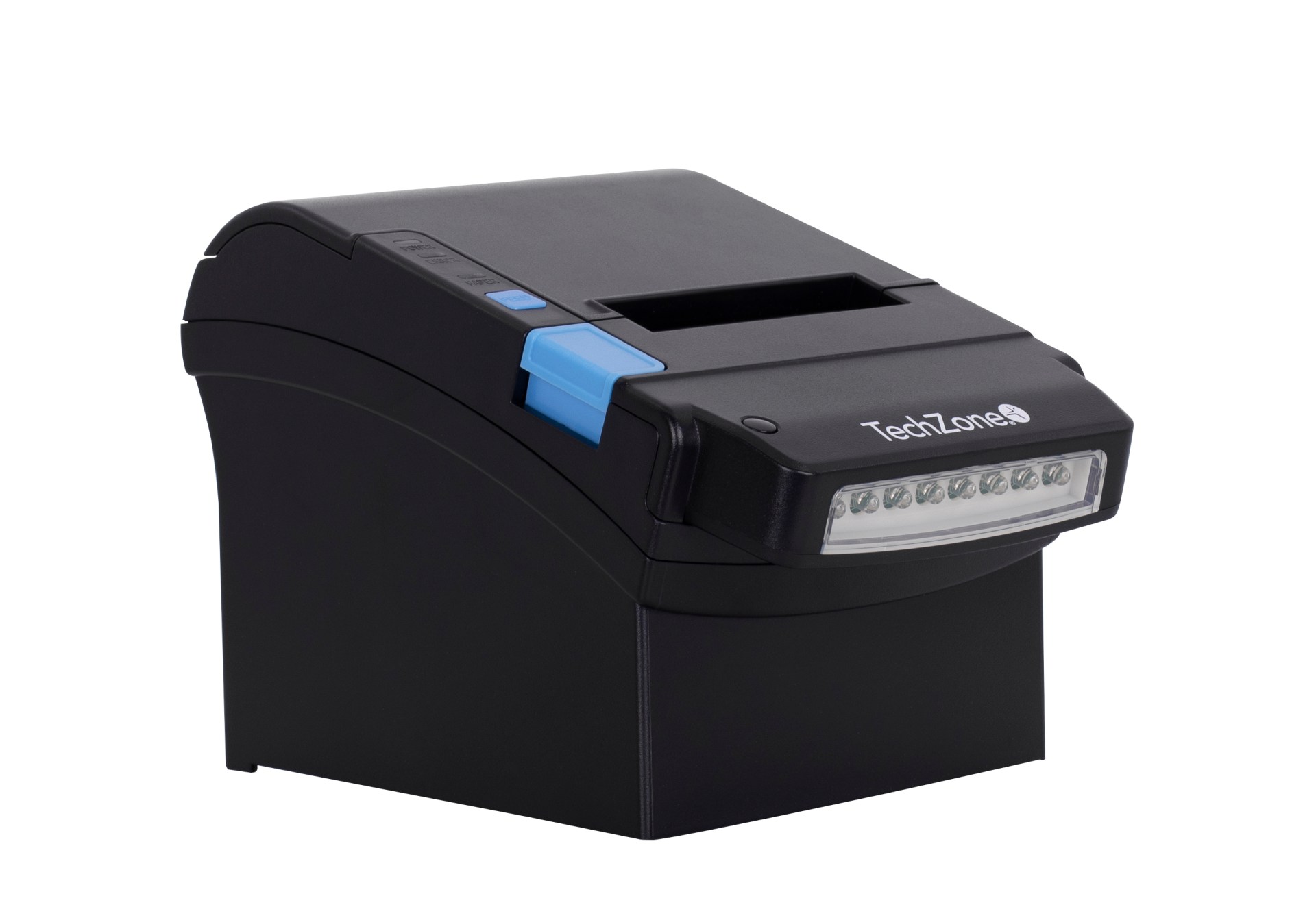 Impresora termica TechZone TZBE400 de 80mm – vel de 260mm/s, 576 DPI´s, USB-SERIAL-RJ45-RJ11, detedctor de billetes falsos, cortador automatico, 1 año de ga