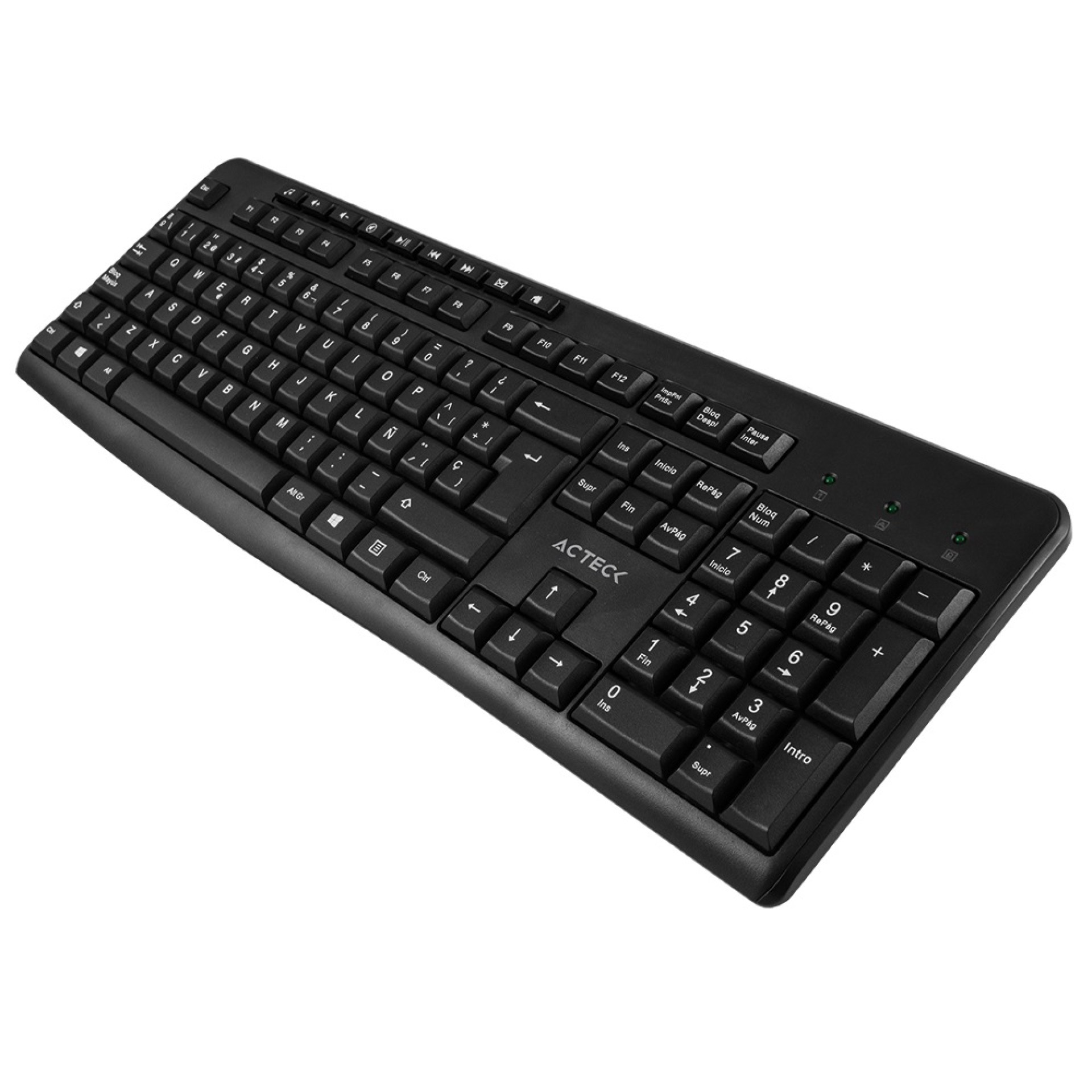 Kit de teclado y mouse ACTECK KT-28 – Conectividad inalámbrica 2.4ghz, 105 teclas + 9 multimedia, Compatibilidad Windows xp, vista, 7/ 8 / 10