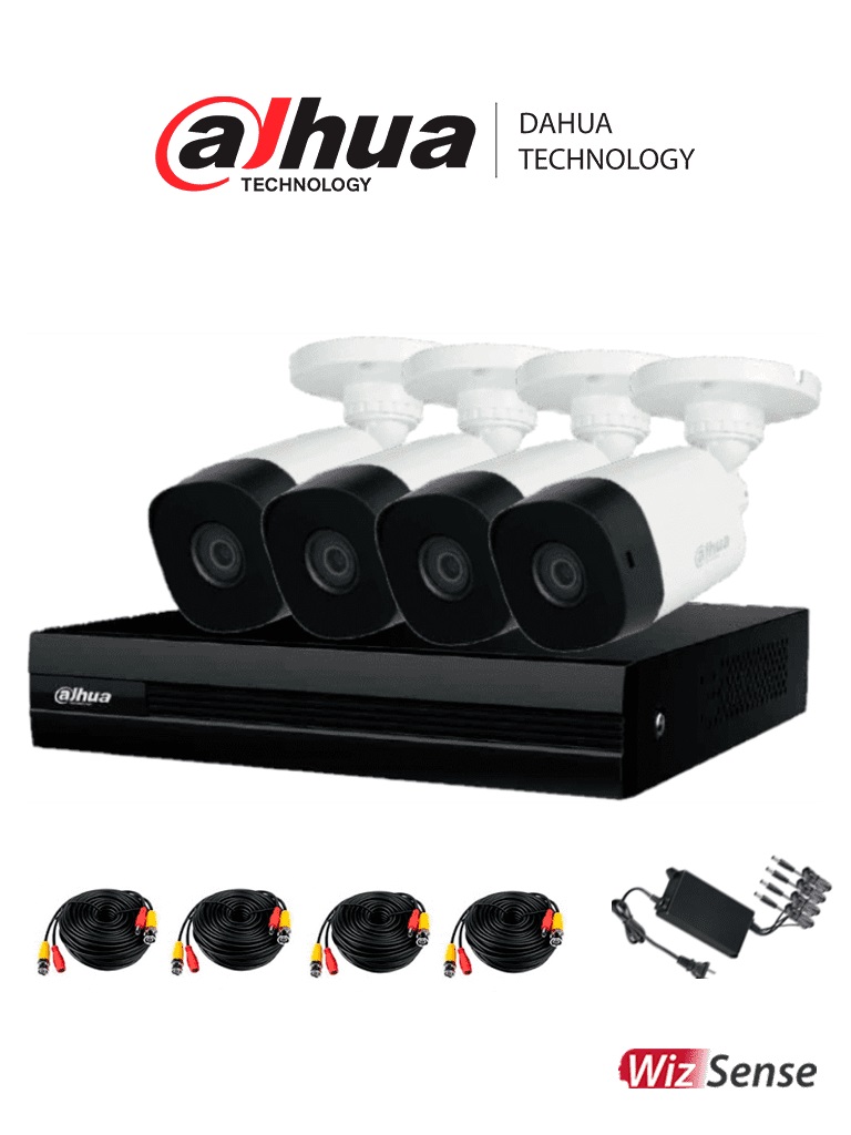 Kit Videovigilancia DVR Cooper-I WizSense – 8 Canales IP más 2CH IP o hasta 10CH IP, 4CH SMD Plus, con 4 cámaras B1A21 2MP. Búsqueda de humanos y vehiculos