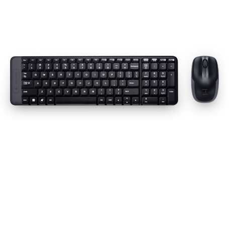 Kit de Teclado y Mouse LOGITECH MK220 – Estándar, Negro, 10 m