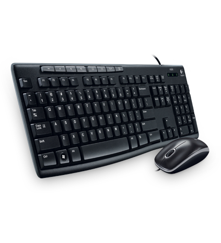 Kit de Teclado y Mouse LOGITECH MK200 – Estándar, Negro, 1000 DPI