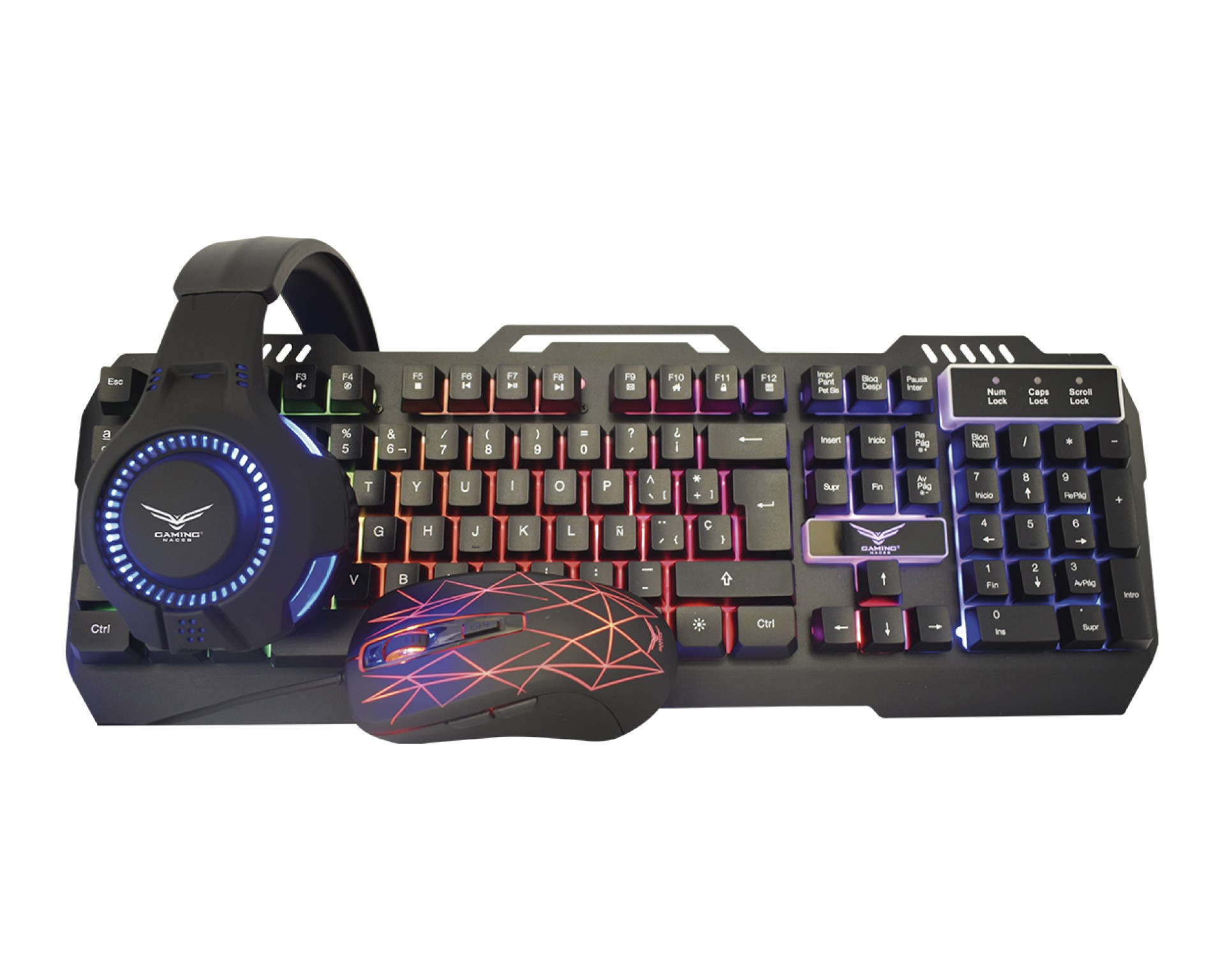 Kit Gamer Naceb Technology NA-0925 – USB, Juego, Alámbrico, 2400 DPI