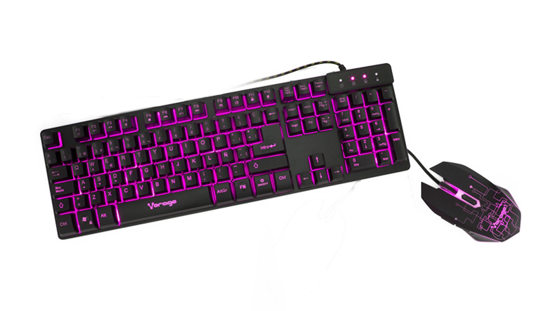 Kit de teclado y Mouse Gamer Iluminados VORAGO START THE GAME KM-500 USB Alámbricos –