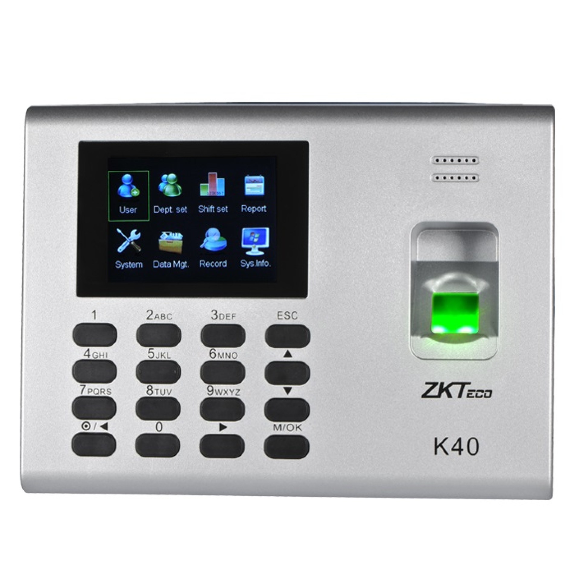 Control de Tiempo y Asistencia ZKTeco ZK -K40 – USB, Gris, Si, Si