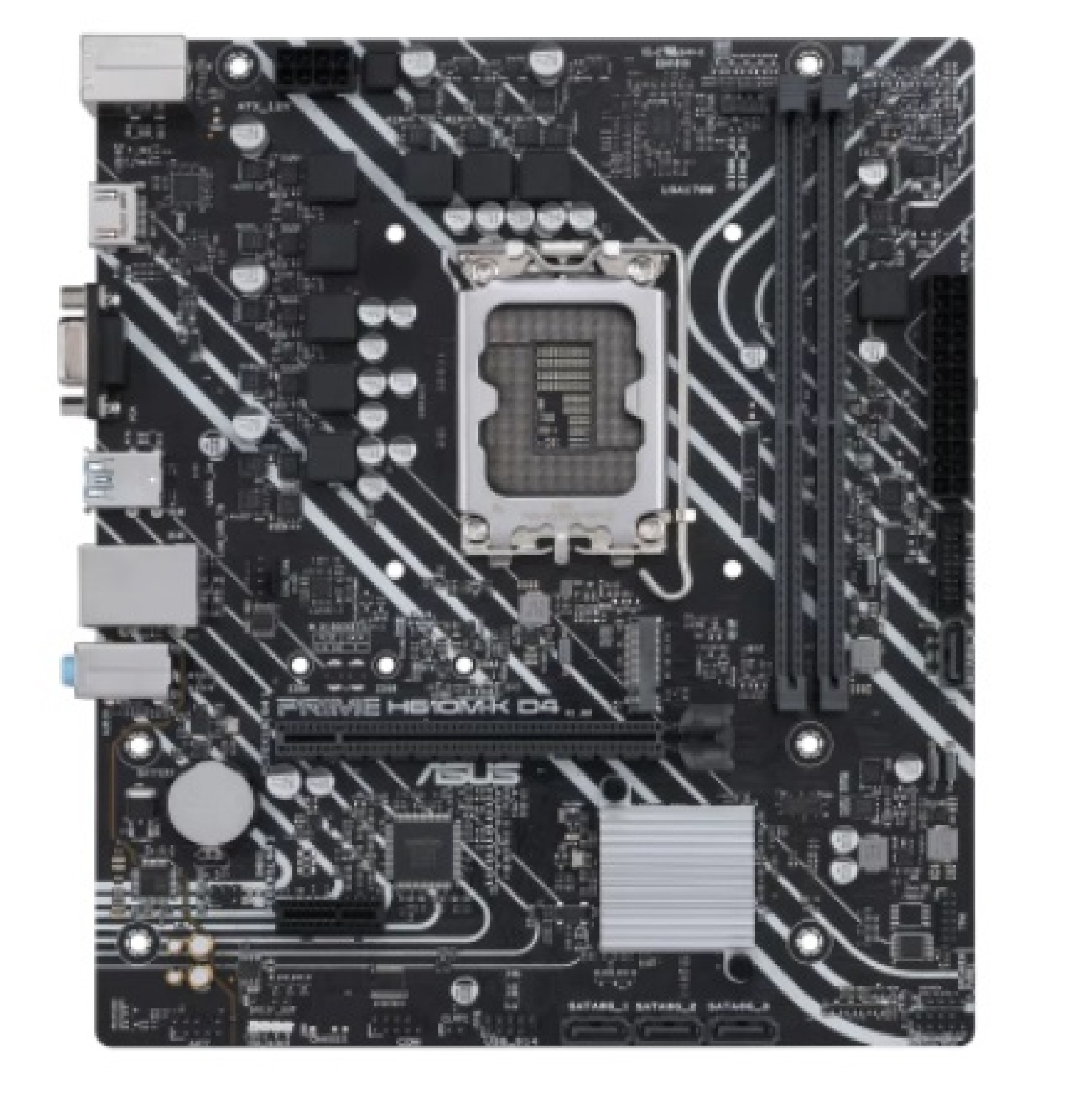 Tarjeta Madre ASUS Micro-ATX H610M-K D4 – S-1700, Intel H610, HDMI, 64GB DDR4 para Intel ― Listo para la 14a, 13a y 12a generación de procesadores Intel