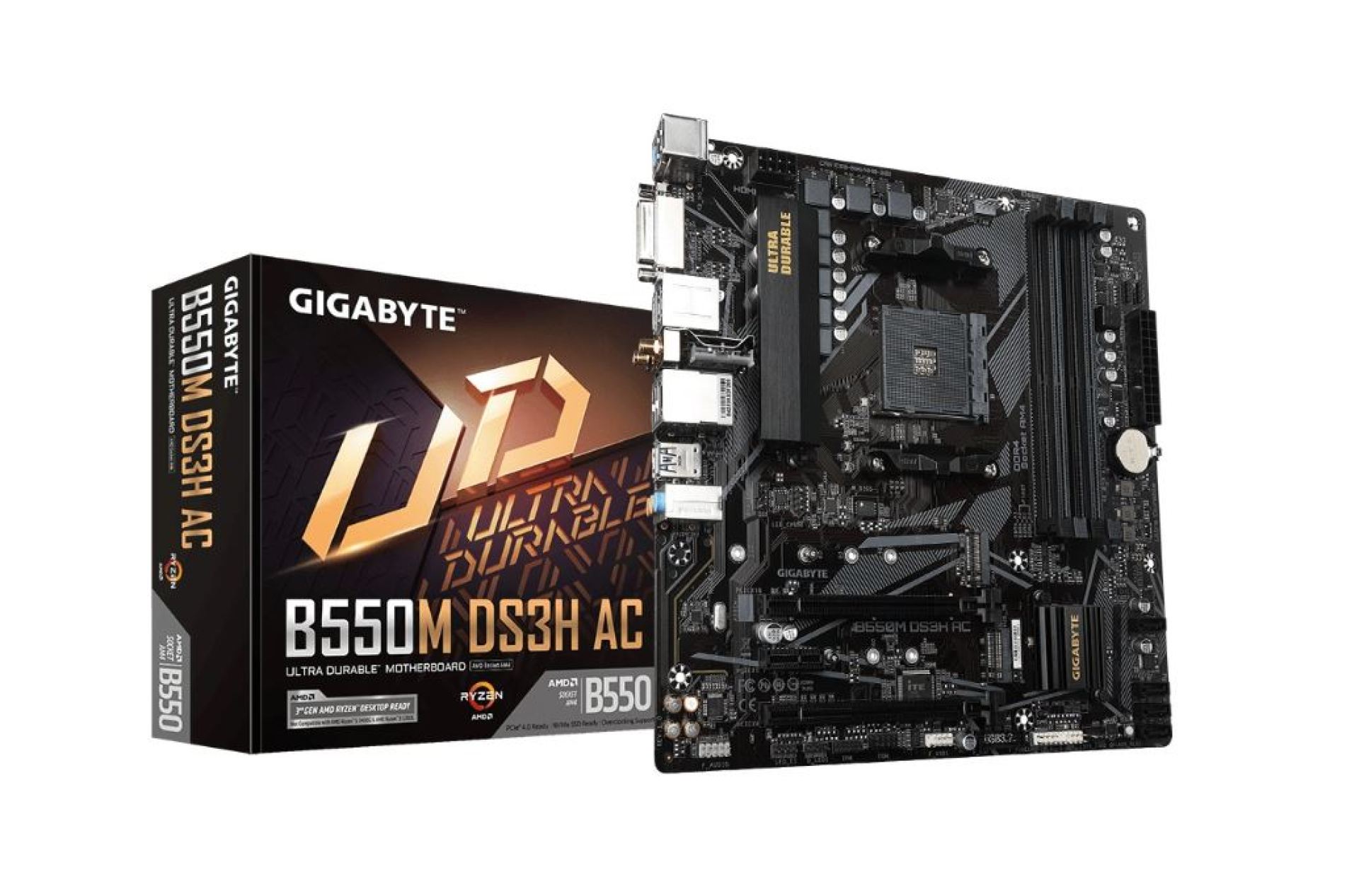 Tarjeta Madre Gigabyte Micro ATX B550M DS3H AC Rev. 1.0 – S-AM4, AMD B550, HDMI, 128GB DDR4 para AMD