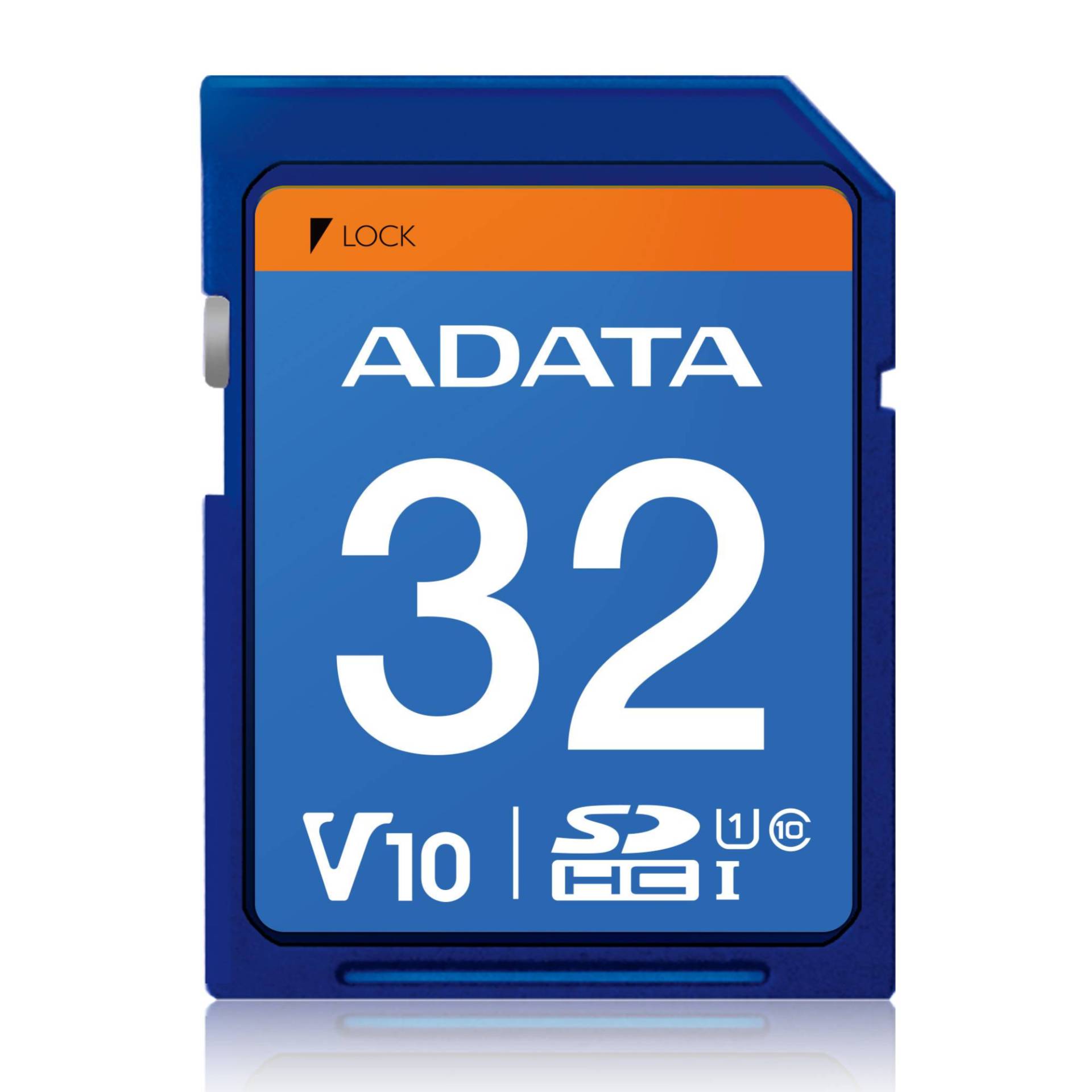 Memoria SD (SDHC) 32GB ADATA Clase 10 (V10) – Velocidad hasta 100MB/25MB por seg. ASDH32GUICL10-R
