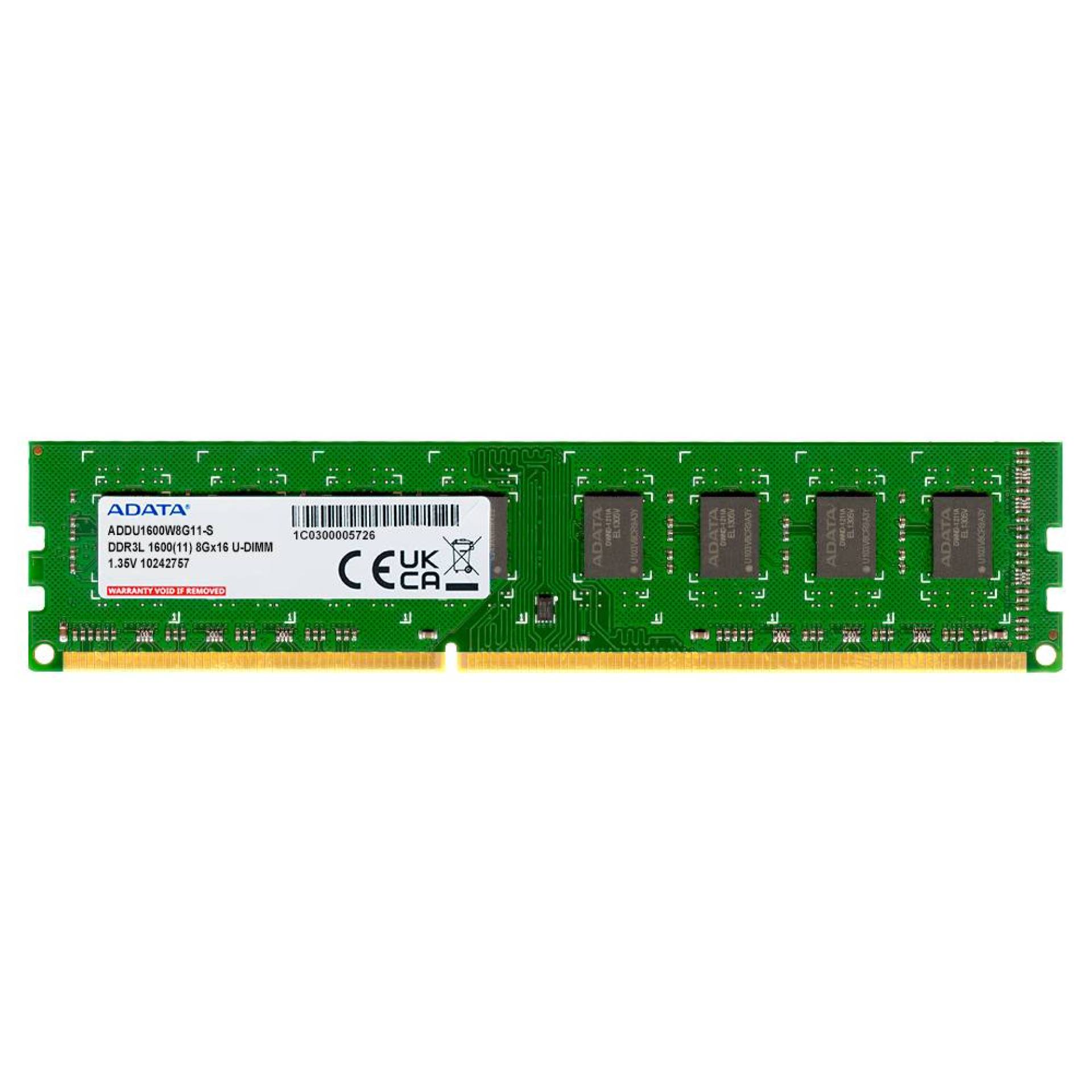 Memoria RAM ADATA PREMIER – 8 GB, DDR3L, 1600 MHz, 240-pin DIMM, PC de Escritorio