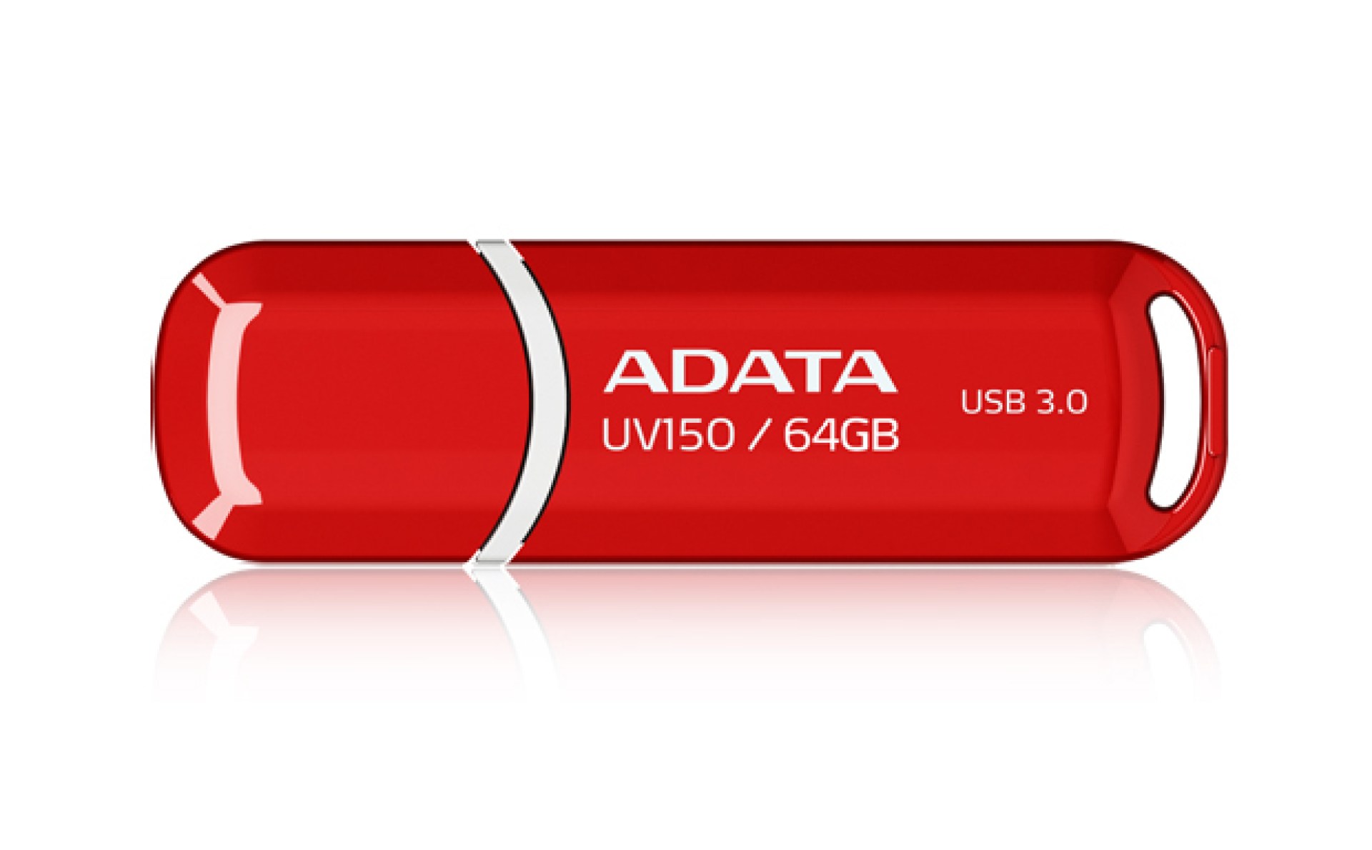 Memoria USB ADATA UV150 – Rojo, 64 GB, USB 3.2 (retrocompatible con 3.0 y 2.0), 100 MB/s
