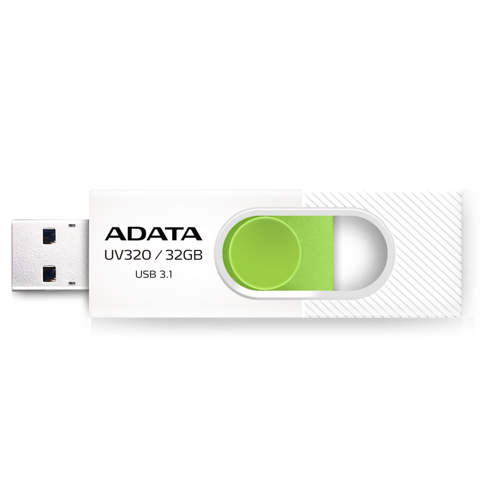 Memoria USB ADATA AUV320-32G-RWHGN – Blanco/Verde, 32 GB, USB 3.2