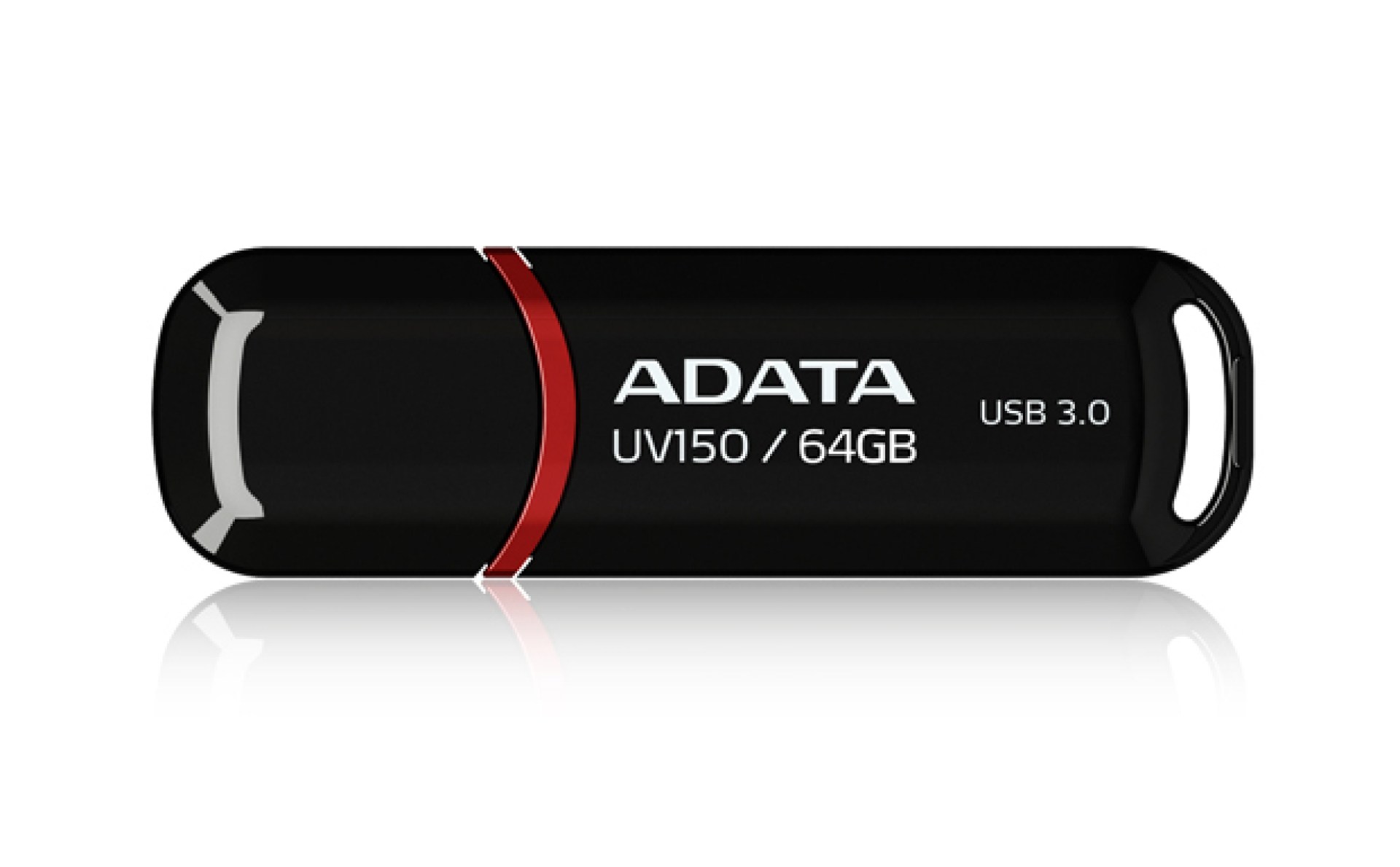 Memoria USB ADATA UV150 – Negro, 64 GB, USB 3.2 (retrocompatible con 3.0 y 2.0), 100 MB/s