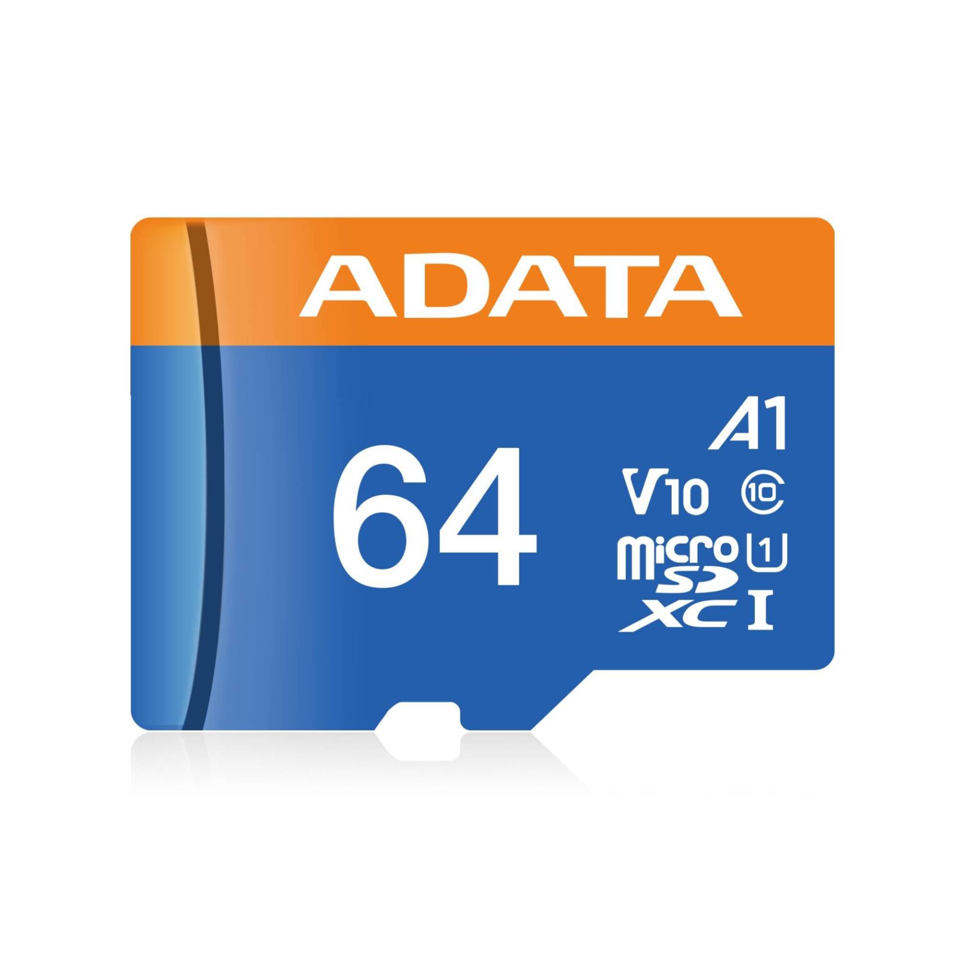 Micro SD ADATA AUSDX64GUICL10A1-RA1 – 64 GB, 100 MB/s, 25 MB/s, Negro, Clase 10