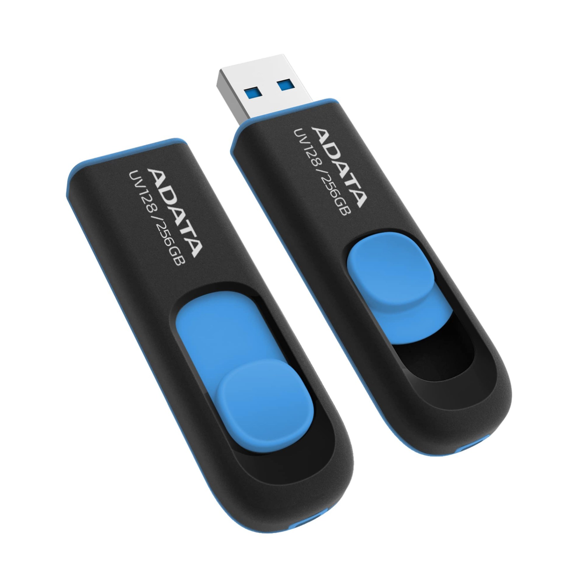 Memoria USB ADATA AUV128-256G-RBE – Negro / Azul, 256 GB, USB 3.2 Gen1