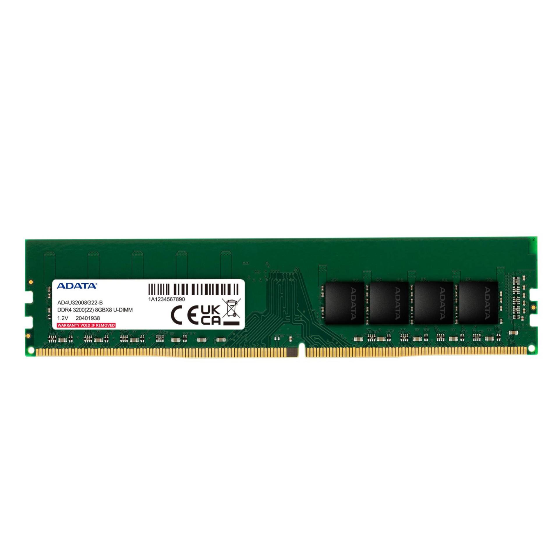 Memoria RAM ADATA AD4U32008G22-SGN – 8 GB, DDR4, 3200 MHz, UDIMM