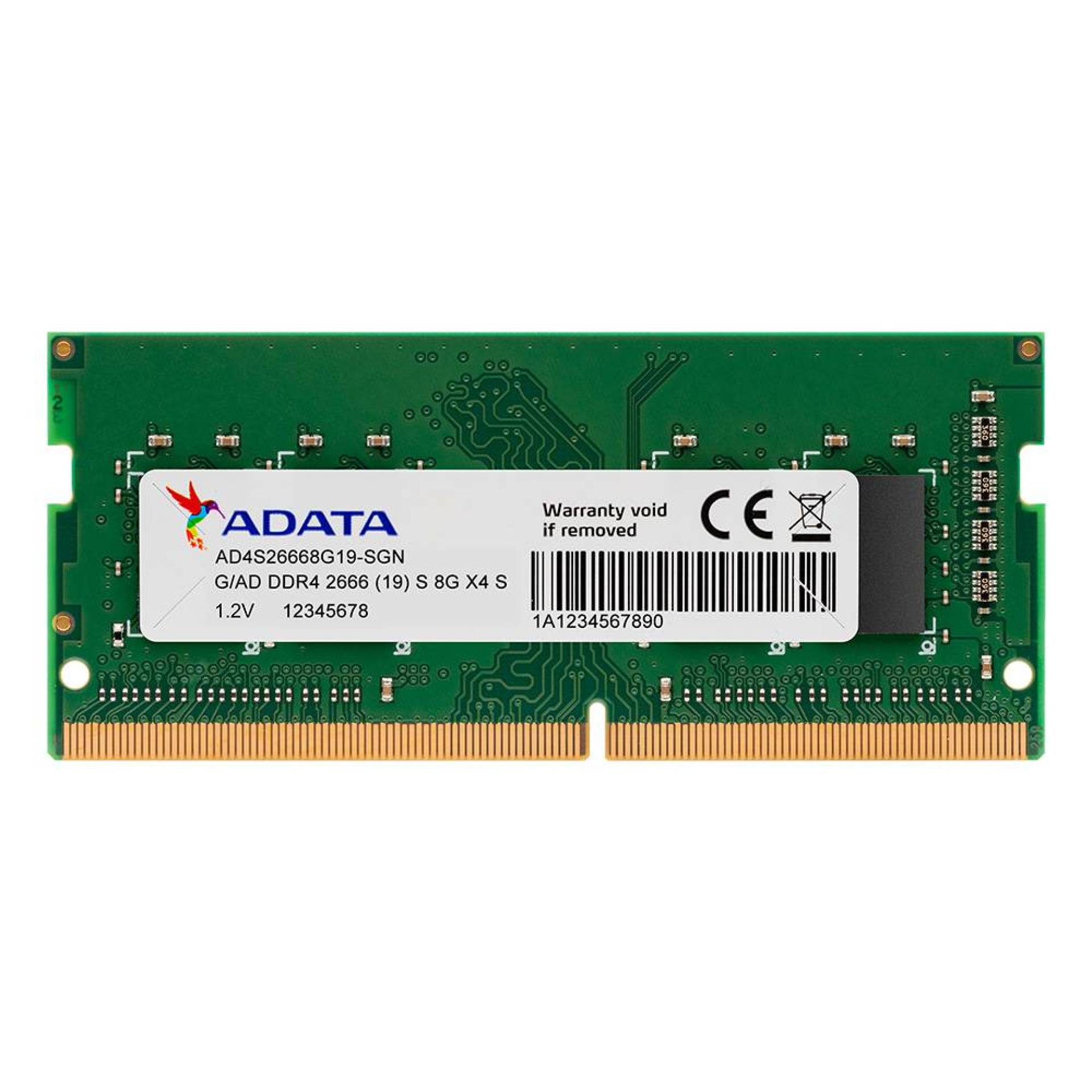 Memoria ADATA AD4S26668G19-SGN – 8 GB, DDR4, 2666 MHz, SO-DIMM