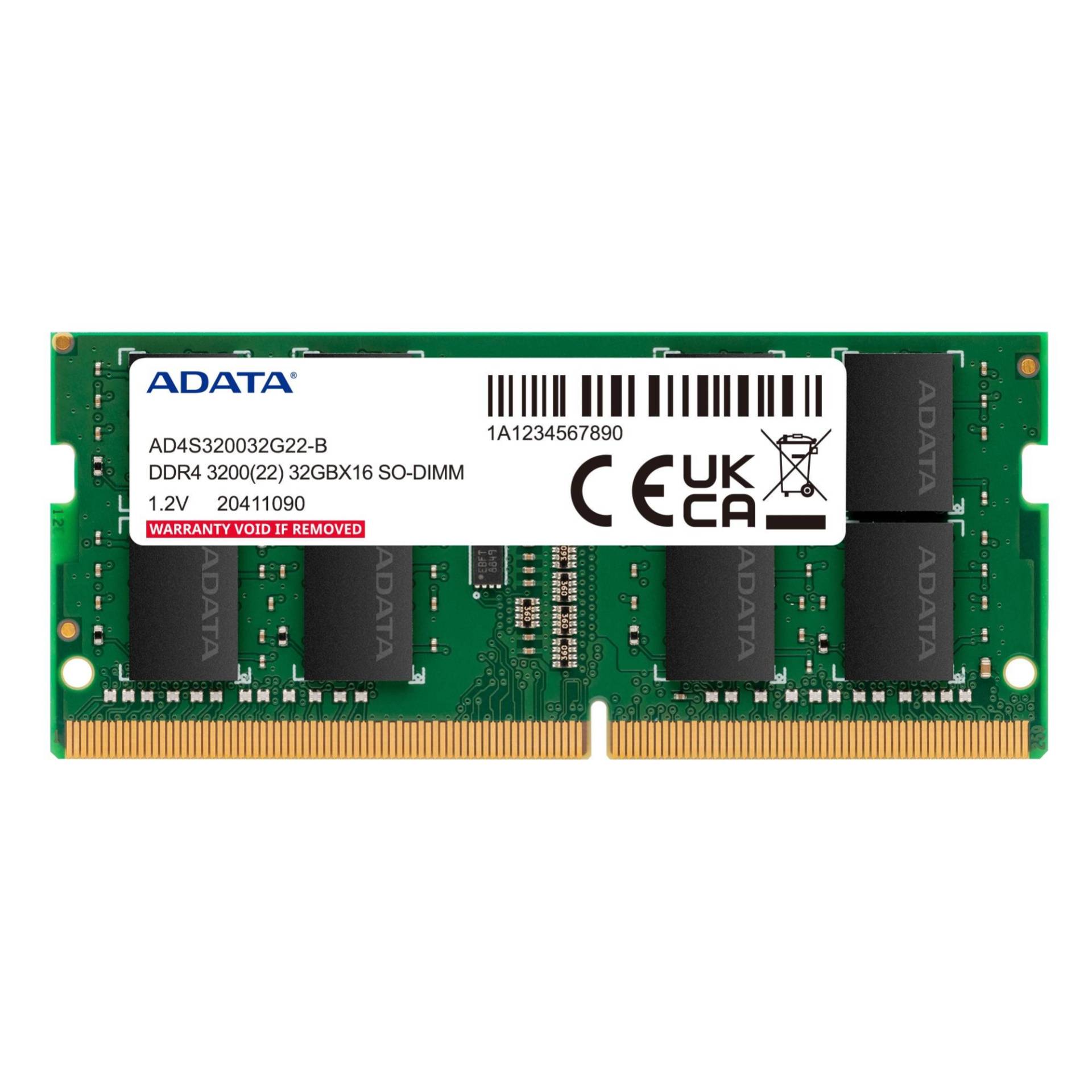 Memoria RAM  ADATA AD4S320032G22-SGN – 32 GB, DDR4, 3200MHz, SO-DIMM