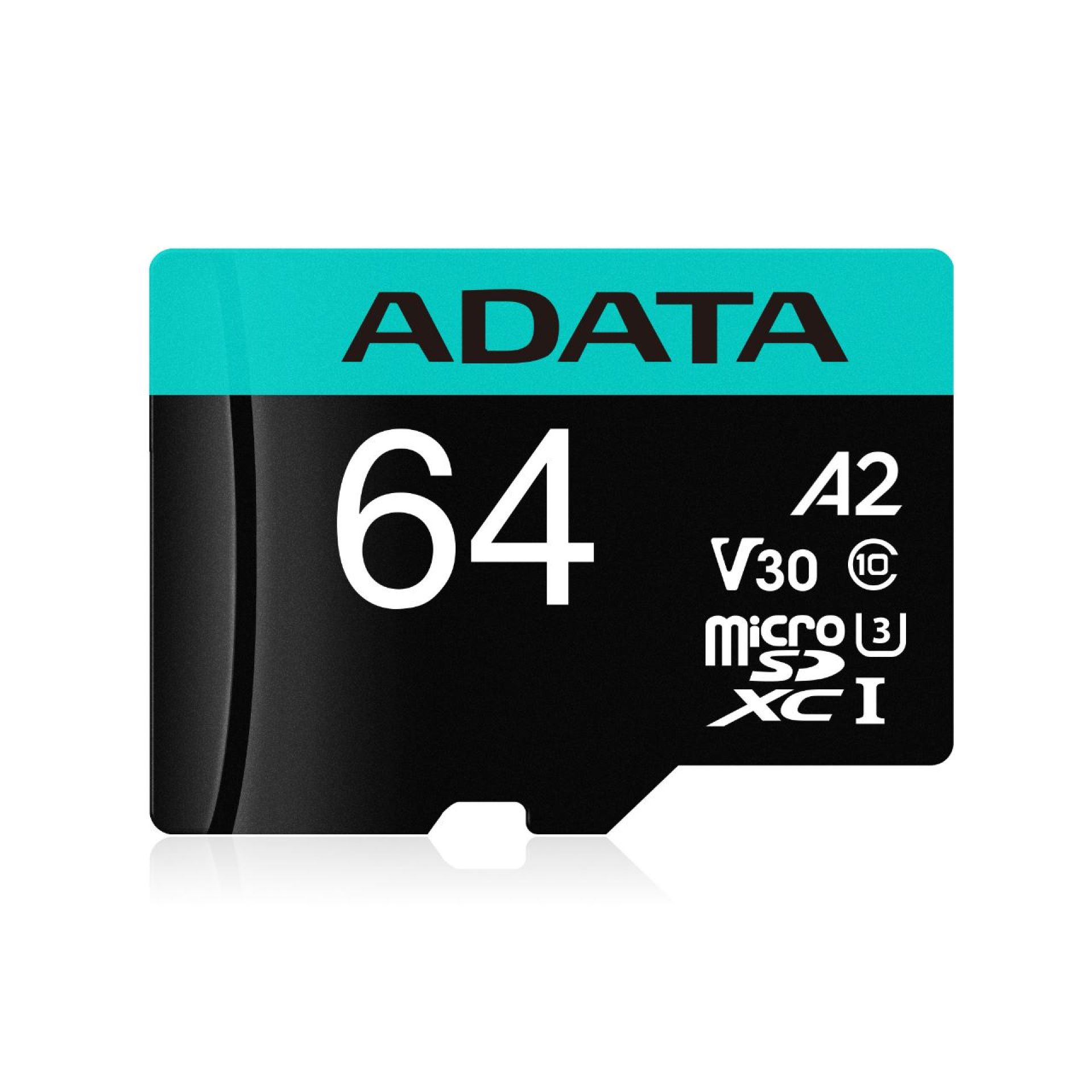 Micro Secure Digital Premier A2  ADATA UHS-I 64GB – 64 GB, Negro, UHS-I Class 10