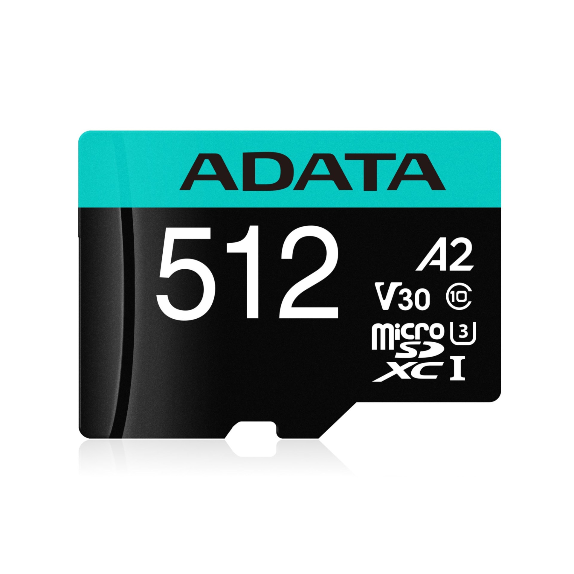 Micro Secure Digital A2 (V30)  ADATA Premier Pro – 512 GB, 100 MB/s, 85 MB/s, Negro/Verde, Clase 10