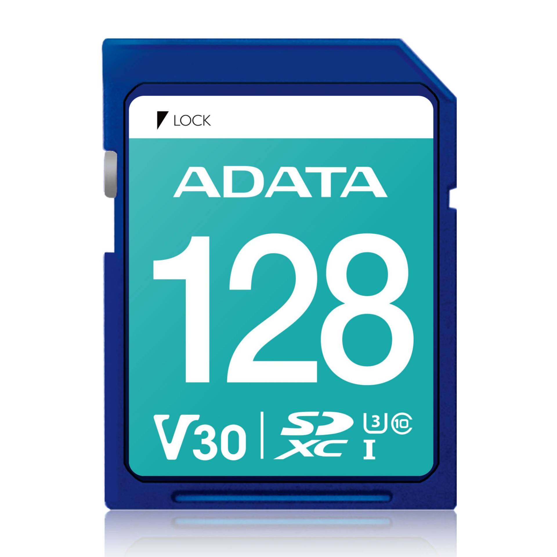 Secure Digital ADATA V30 SDXC UHS-I U3 ADATA ASDX128GUI3V30S-R – 128 GB, Clase 10