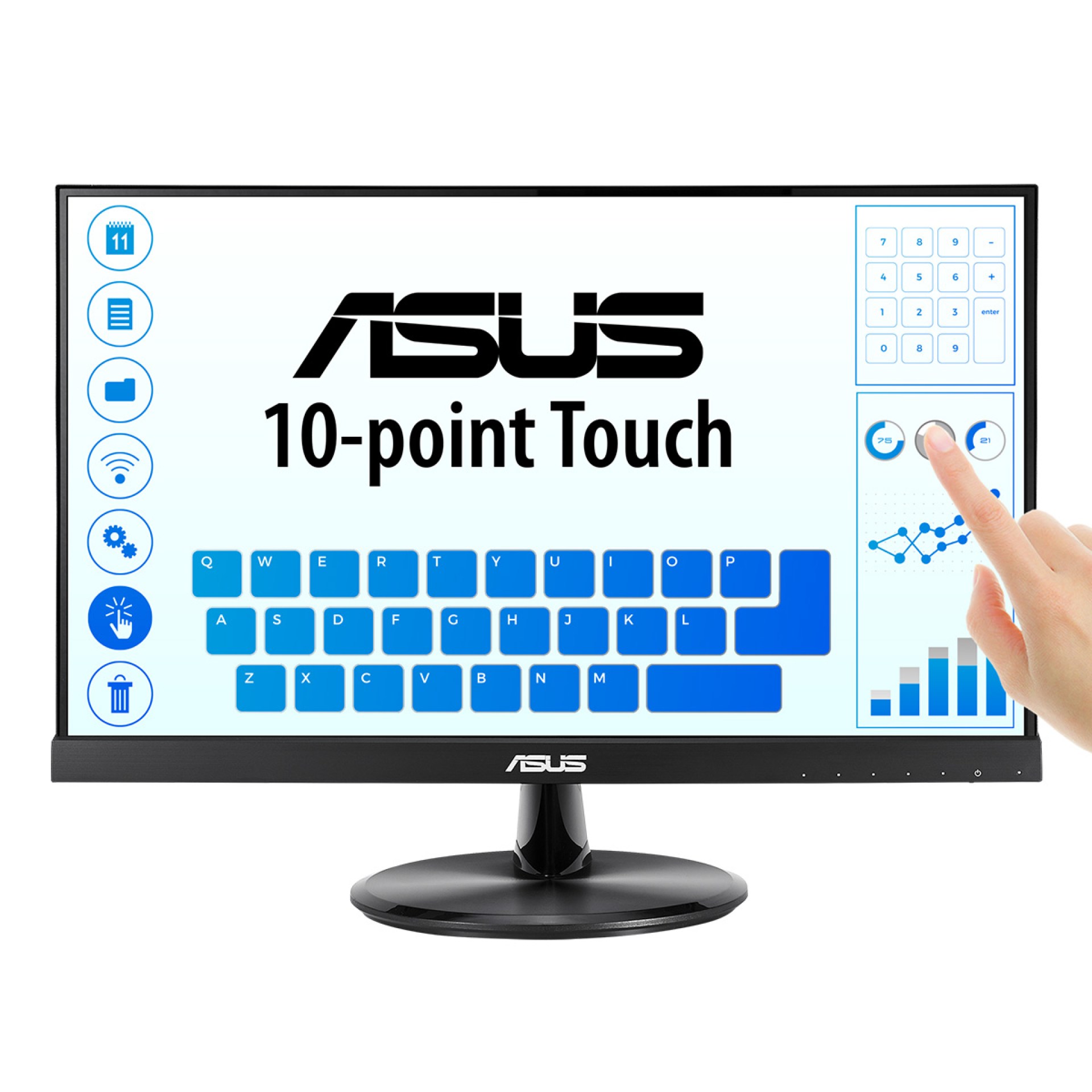 Monitor ASUS VT229H W-LED Touch 22 pulgadas – Full HD, HDMI, Bocinas Integradas (2 x 1.5W), Negro
