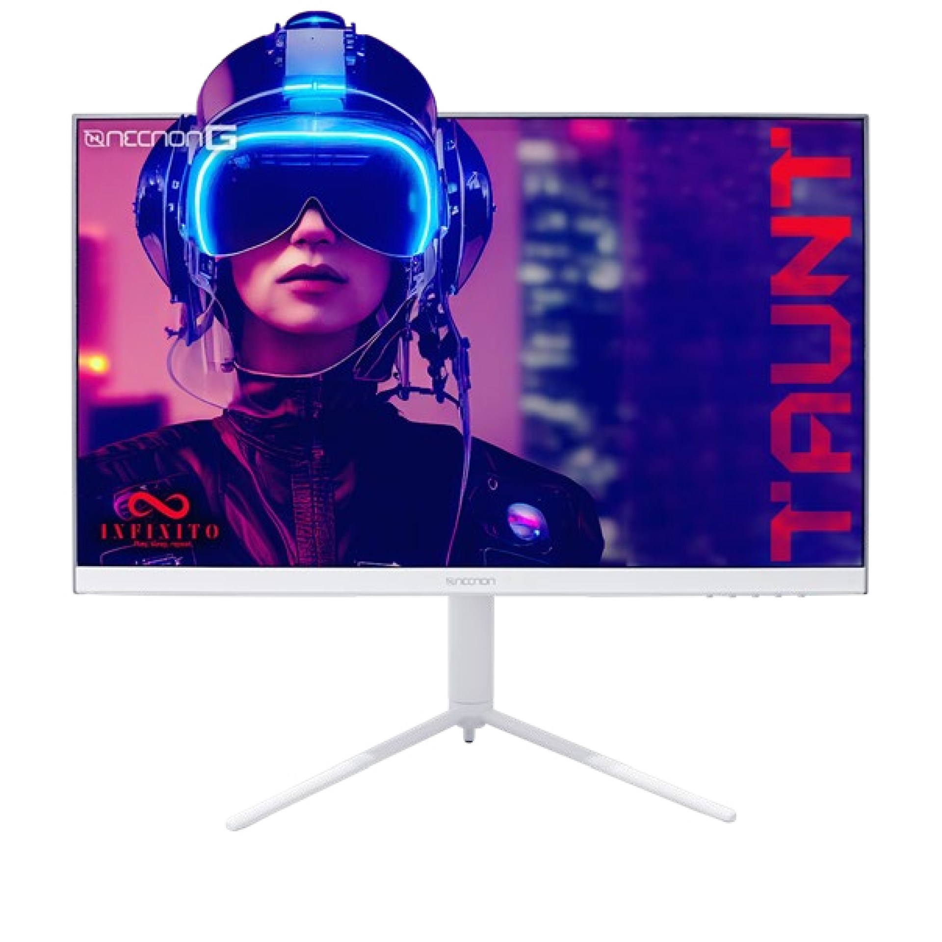 MONITOR GAMING LED PLANO 27 NMG-27FA VA 165HZ 1MS LOW BLUELIGHT FLICKERFREE FREESYNC RGB VESA 16:9 FHD 1920*1080 HDMI DP GIRO30°  BLANCO –