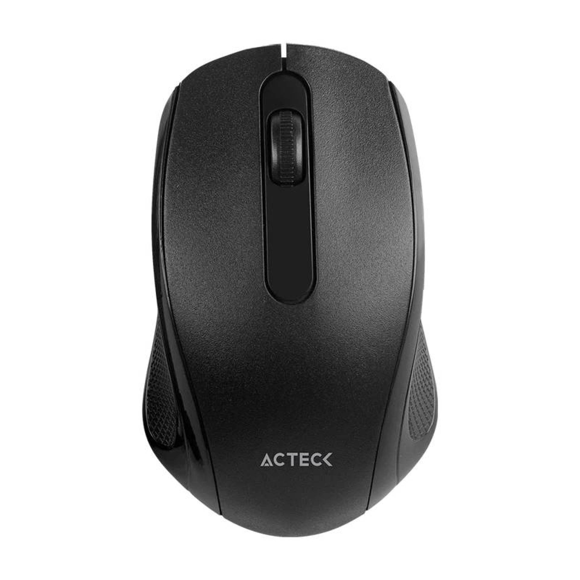 Mouse ACTECK Inalámbrico 2.4 GHZ 1600 DPI 3 LVLS WINDOWS-LINUX-MAC OS SLIM Negro OPTIMIZE MI240 –