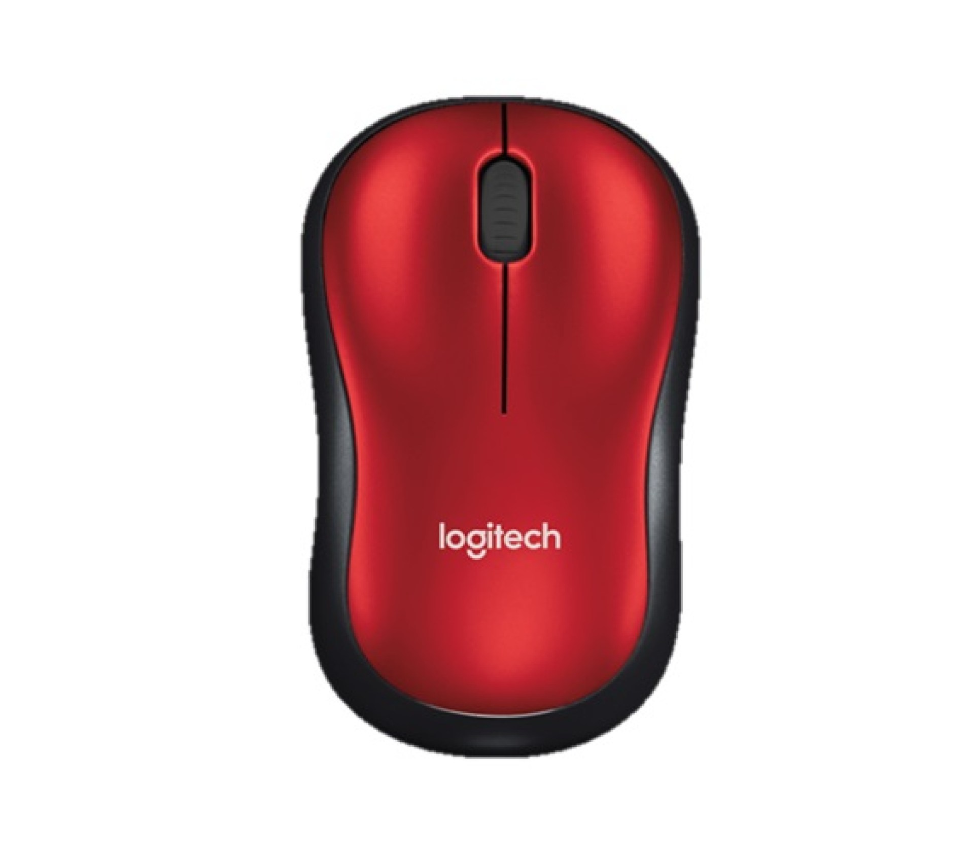 Mouse LOGITECH M185 – Rojo, 3 botones, RF inalámbrico, Óptico, 1000 DPI