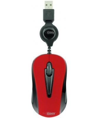 Mouse Easy Line EASY LINE – Rojo, USB, 1000 DPI