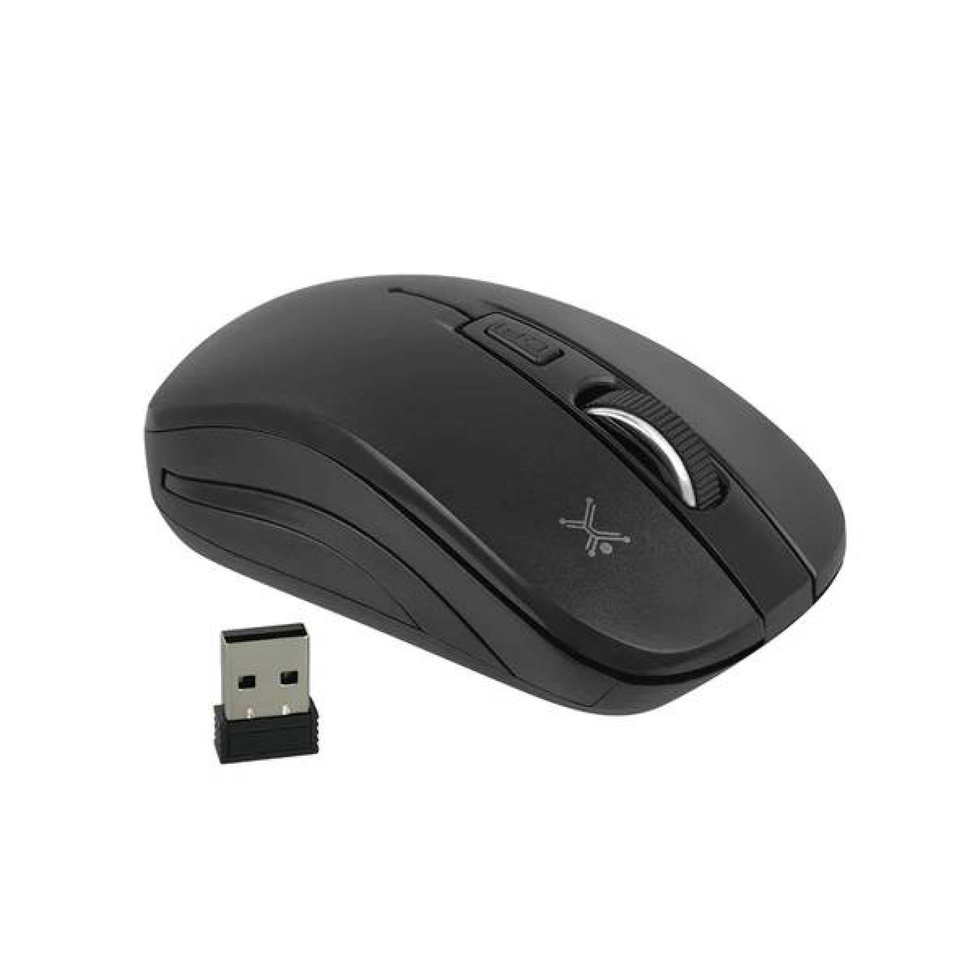 Mouse PERFECT CHOICE PC-044758 – Negro, 3 Botones, RF Inalámbrico, Óptico, 1600 DPI