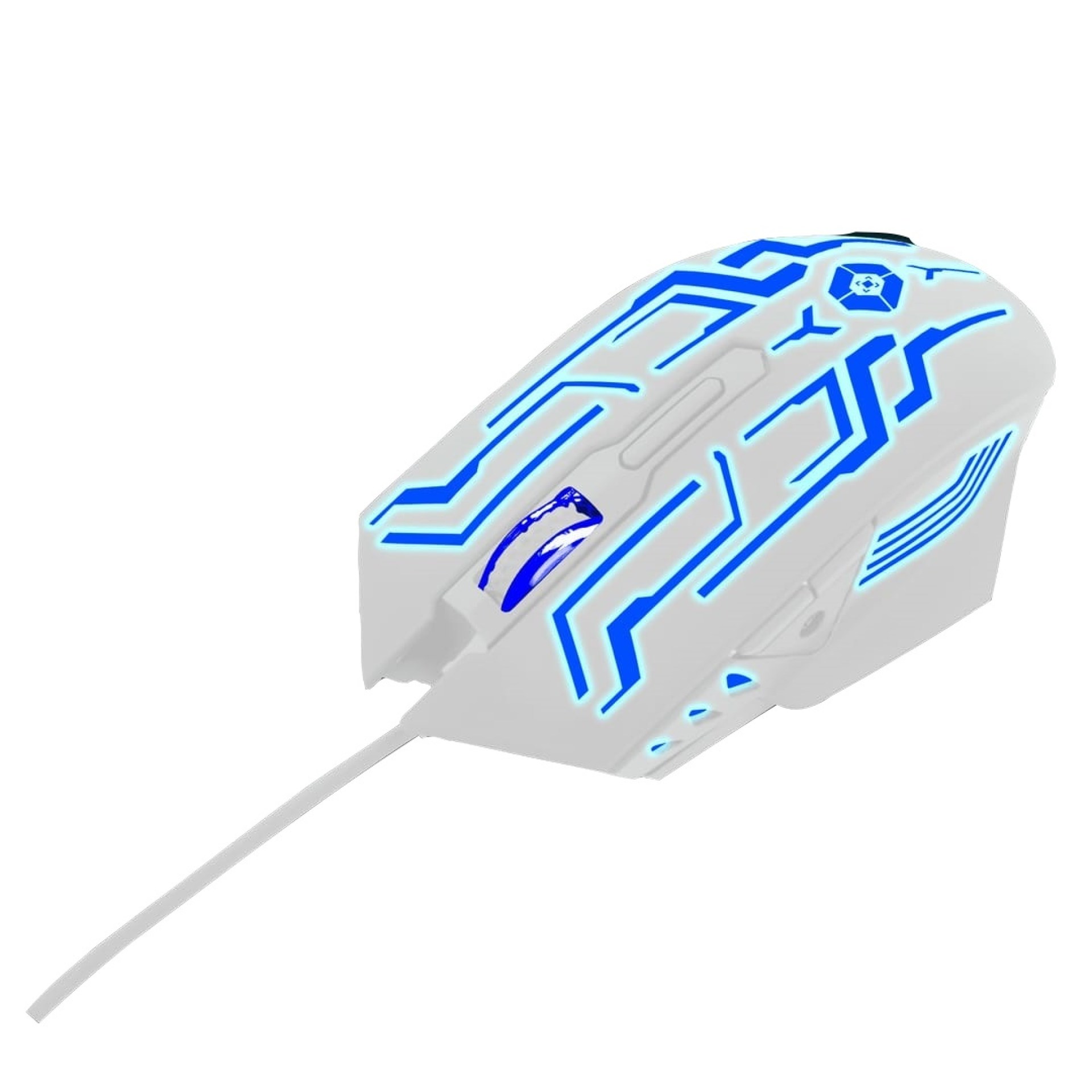 Mouse Alámbrico  VORTRED 6D LEGACY – Alámbrico, Juego, 800/1600/2400/3600 DPI, Color blanco