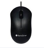 Mouse alámbrico Initially TechZone – 1000 DPI’s, 3 botones, longitud de cable de 1.2 m. Conexión USB, 1 año de garantía.