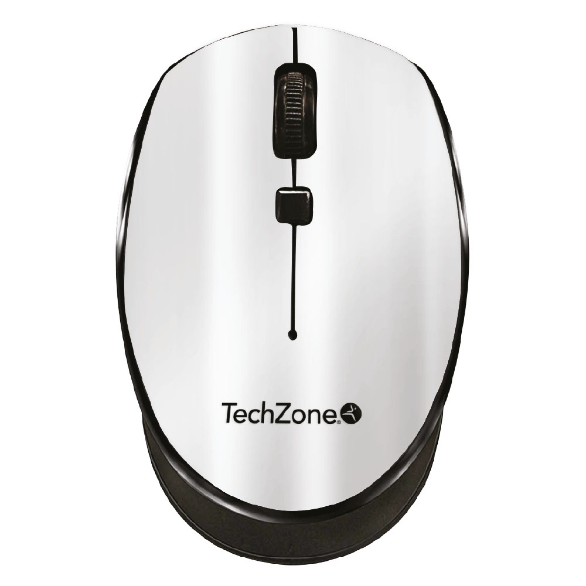 Mouse inalámbrico Start Silver TechZone – hasta 1600 DPI’s, 3 botones, textura en rubber, 1 año de garantía.