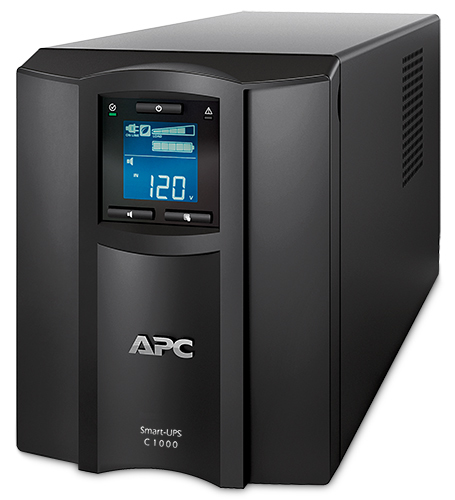 No Break Capacidad 1000VA – 600 watt, 120v, 8  APC SMC1000C, 1000 VA, 600 W, 3 h, Negro, Industrial y Oficina